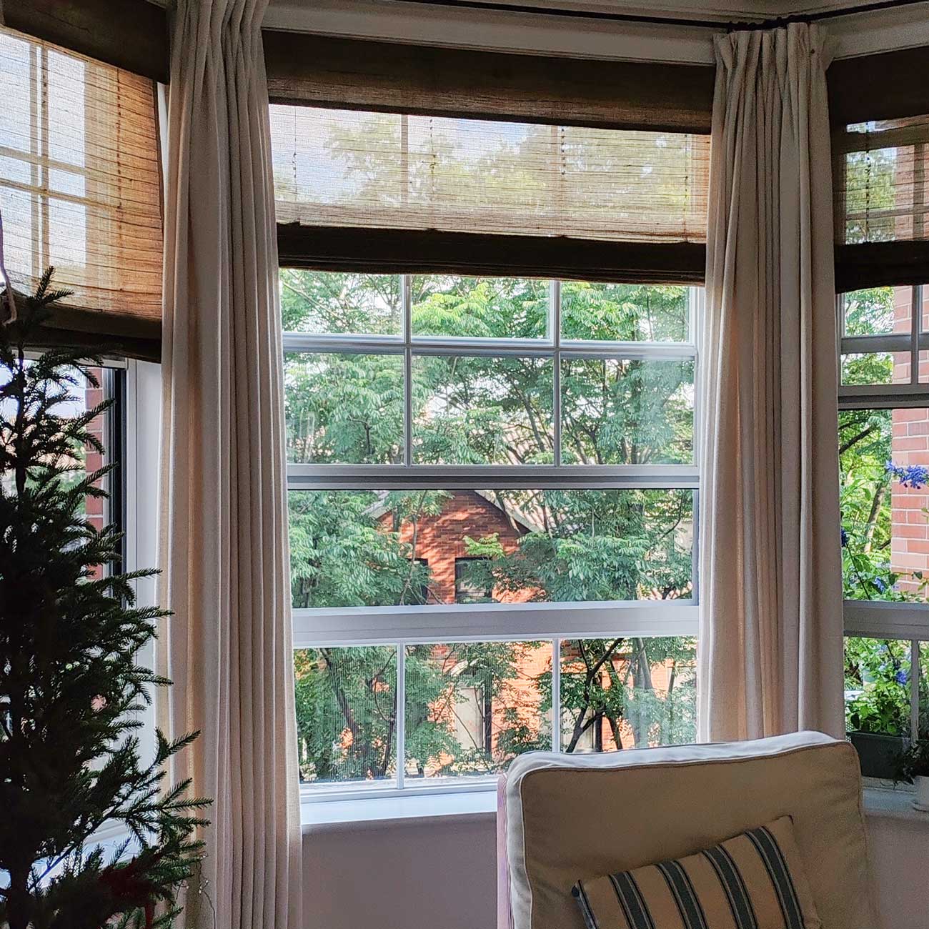 Lamees Natural 100% Ramie Woven Shade