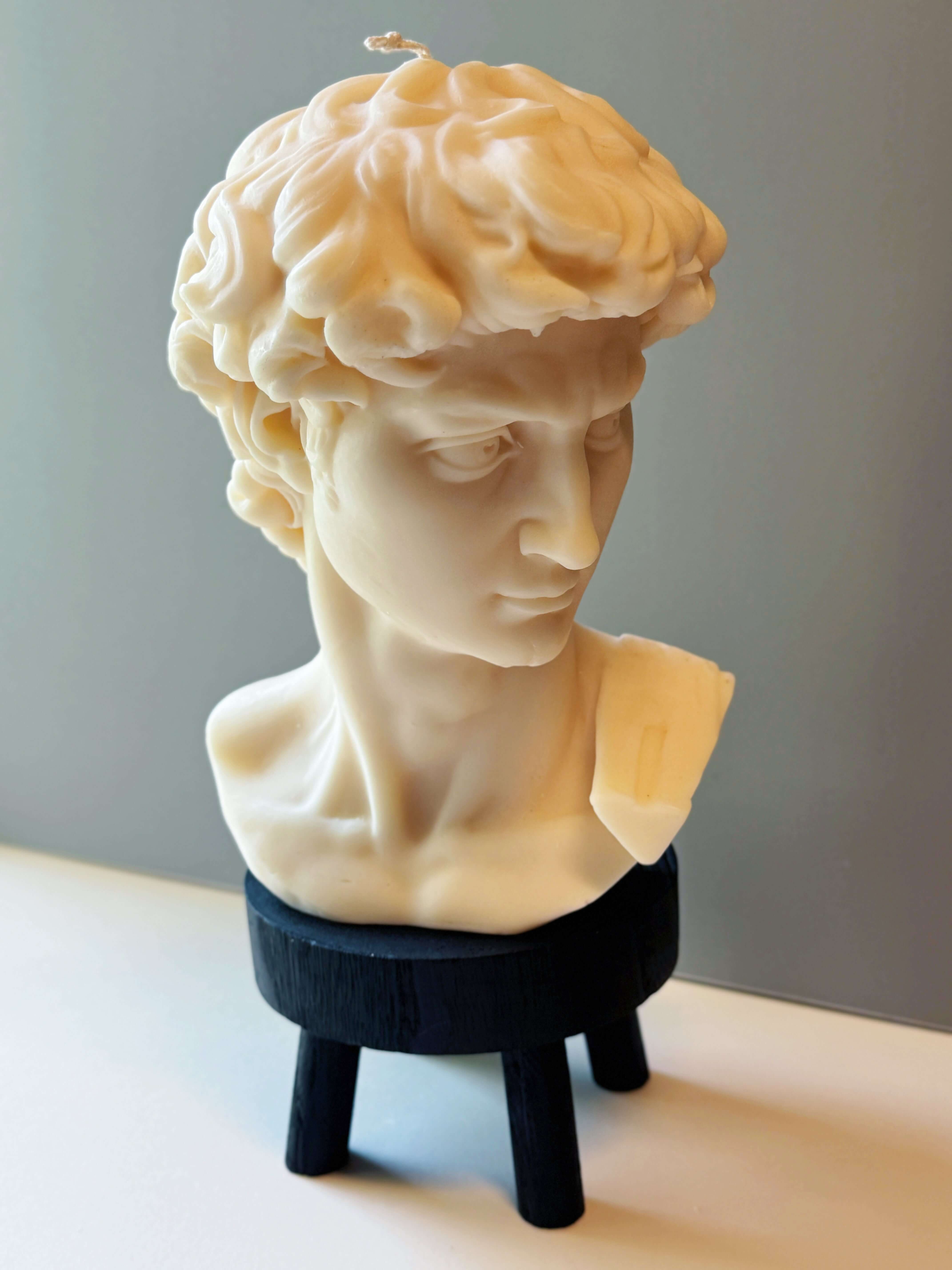 David Head Sculptural Candle | 11" Bust