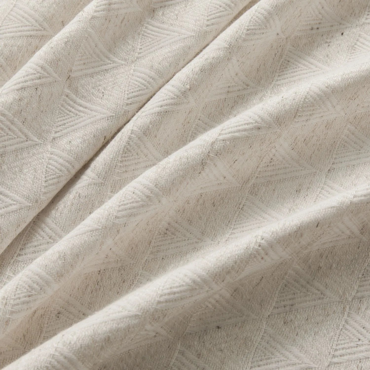 Lilian Diamond Textured Linen Cotton Curtains
