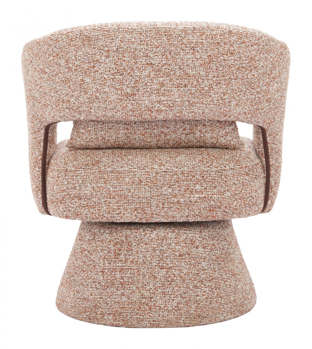 Liva Shearling Fabric Swivel Club Chair