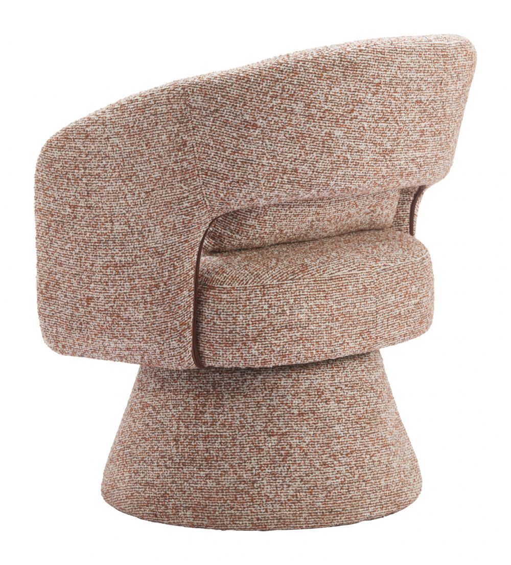 Liva Shearling Fabric Swivel Club Chair