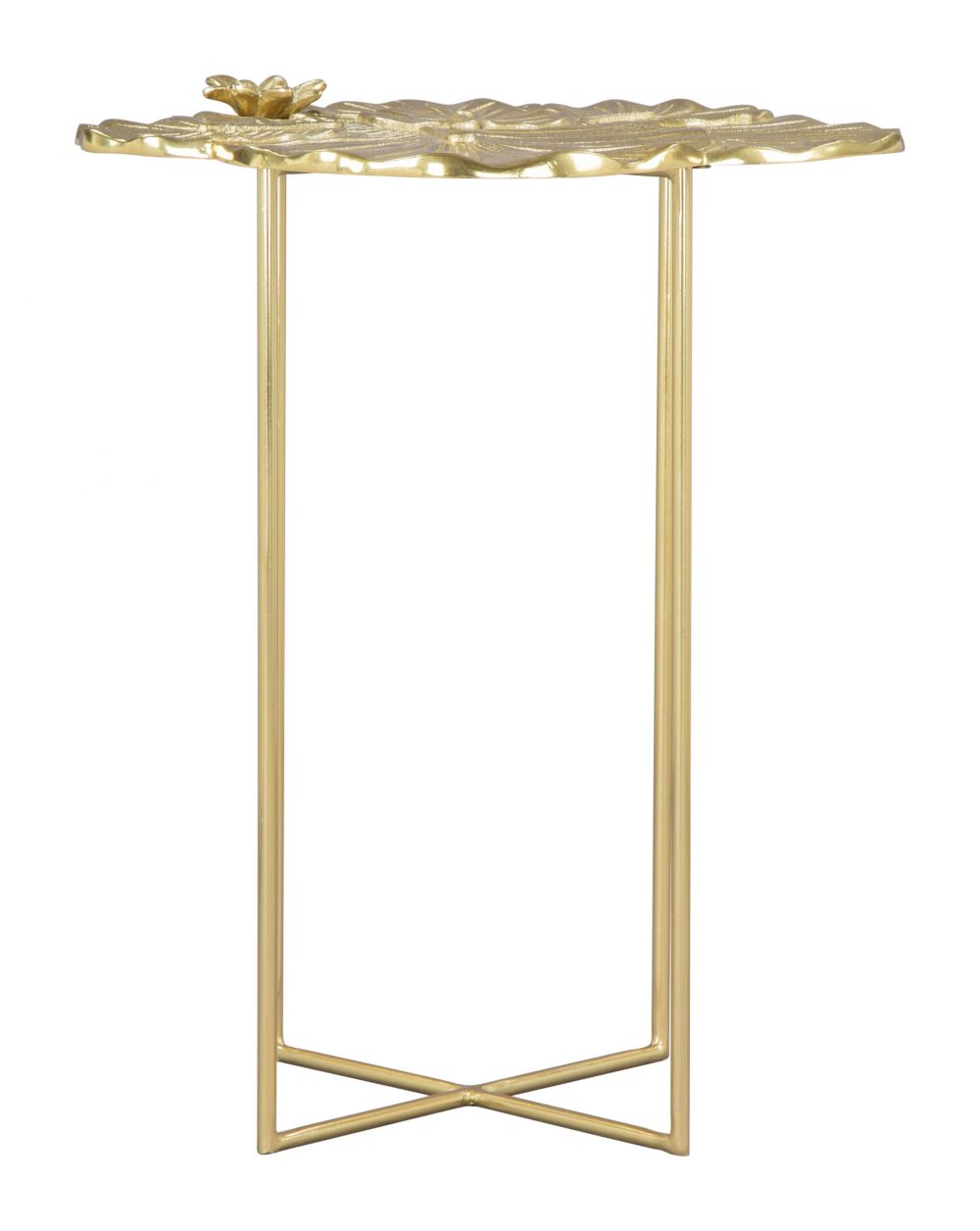 Lotus Golden Aluminum Side Table