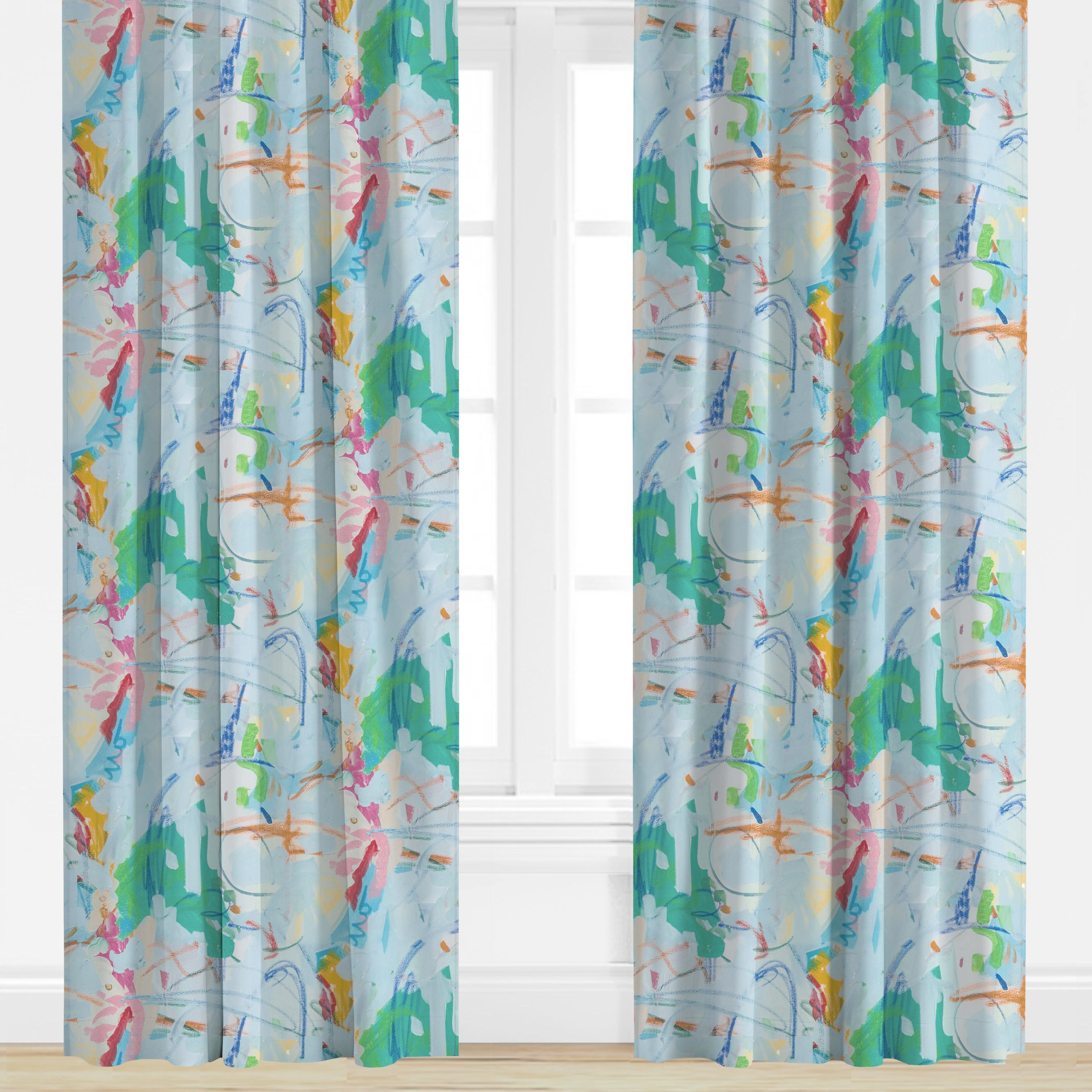 Bold & Blue by Megan Daisy Milner Drapery Panel