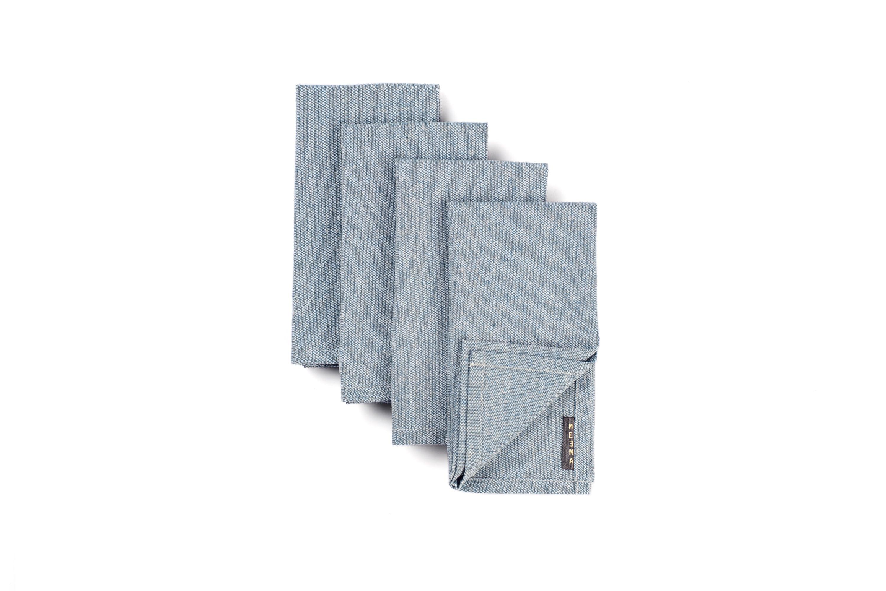 Cloth Napkins Set of 4, Washable Cotton Napkins, Upcycled Napkins Cloth - PRHOMZ