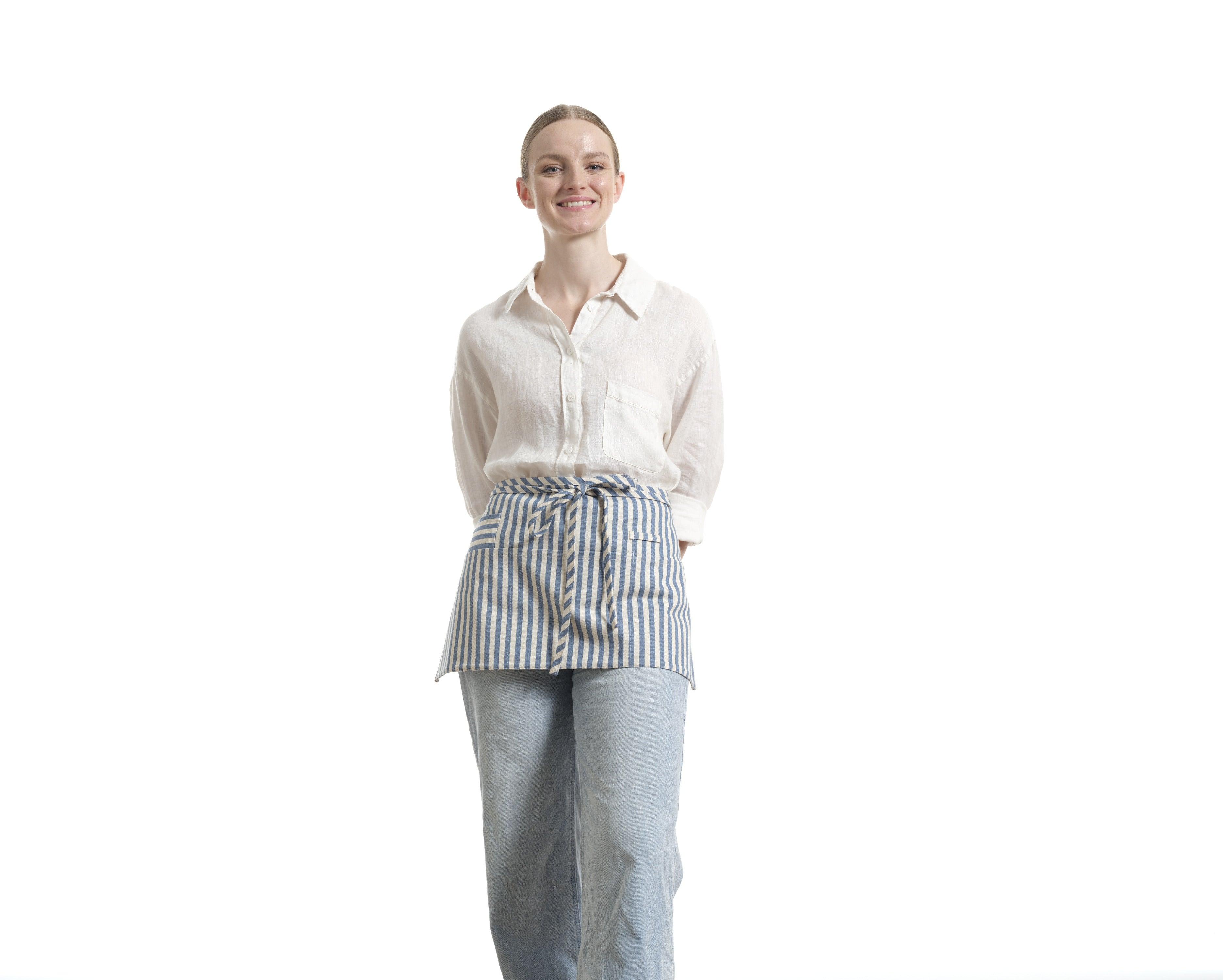 Waist Apron for Women and Men - Short Apron With 3 Pockets - PRHOMZ