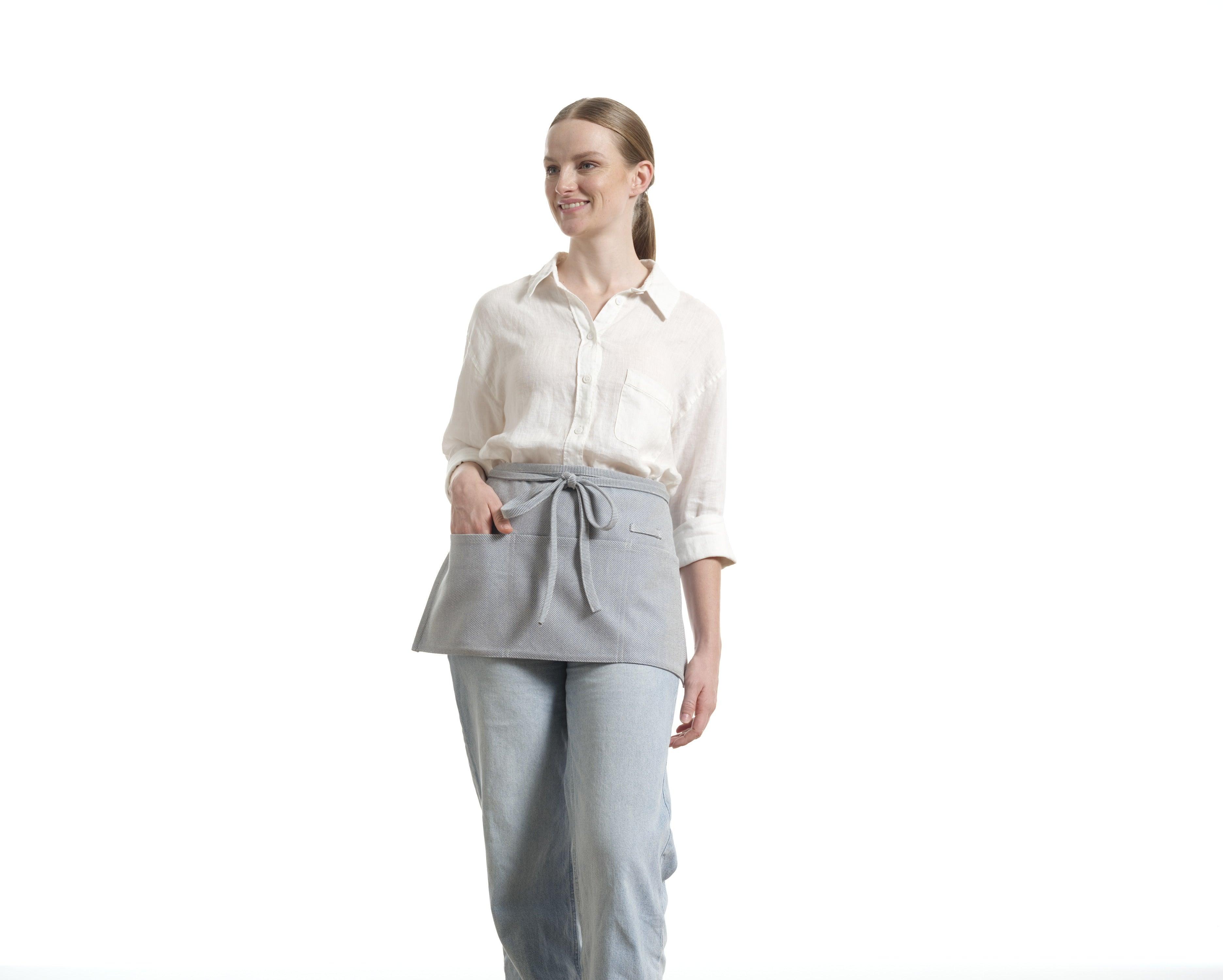 Waist Apron for Women and Men - Short Apron With 3 Pockets - PRHOMZ