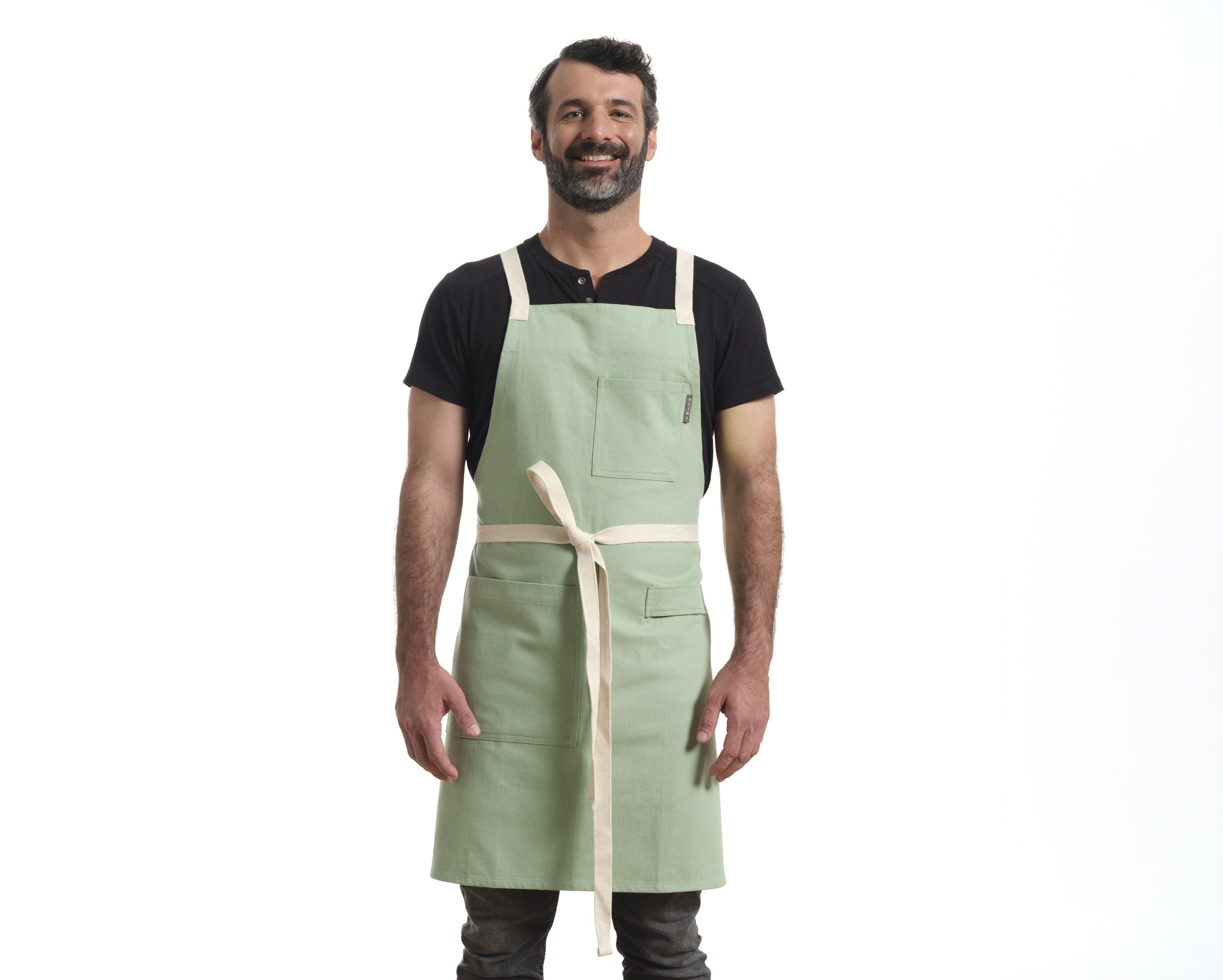 Crossback Apron with Pockets, Gardening Apron and Serving Aprons - PRHOMZ