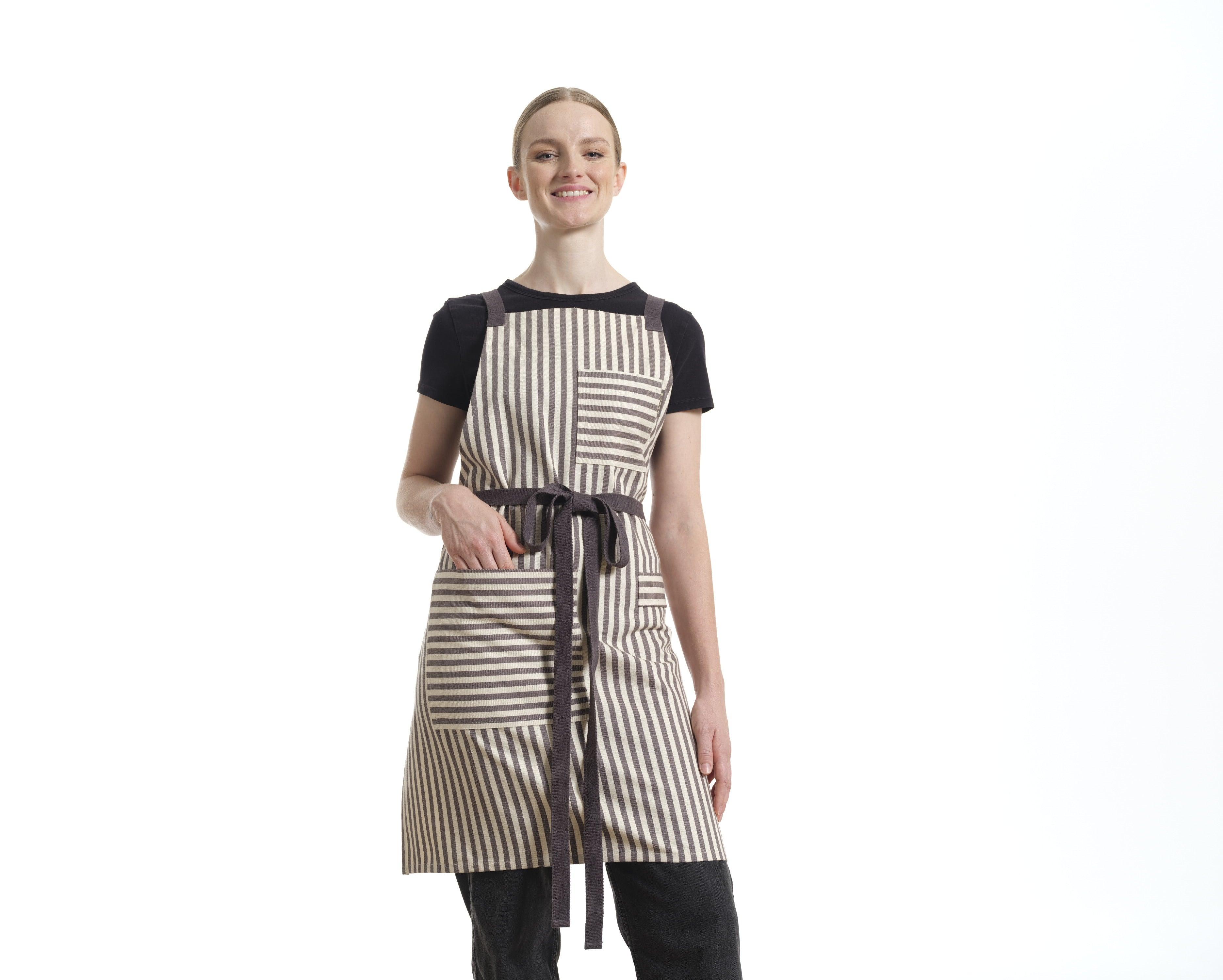 Crossback Apron with Pockets, Gardening Apron and Serving Aprons - PRHOMZ