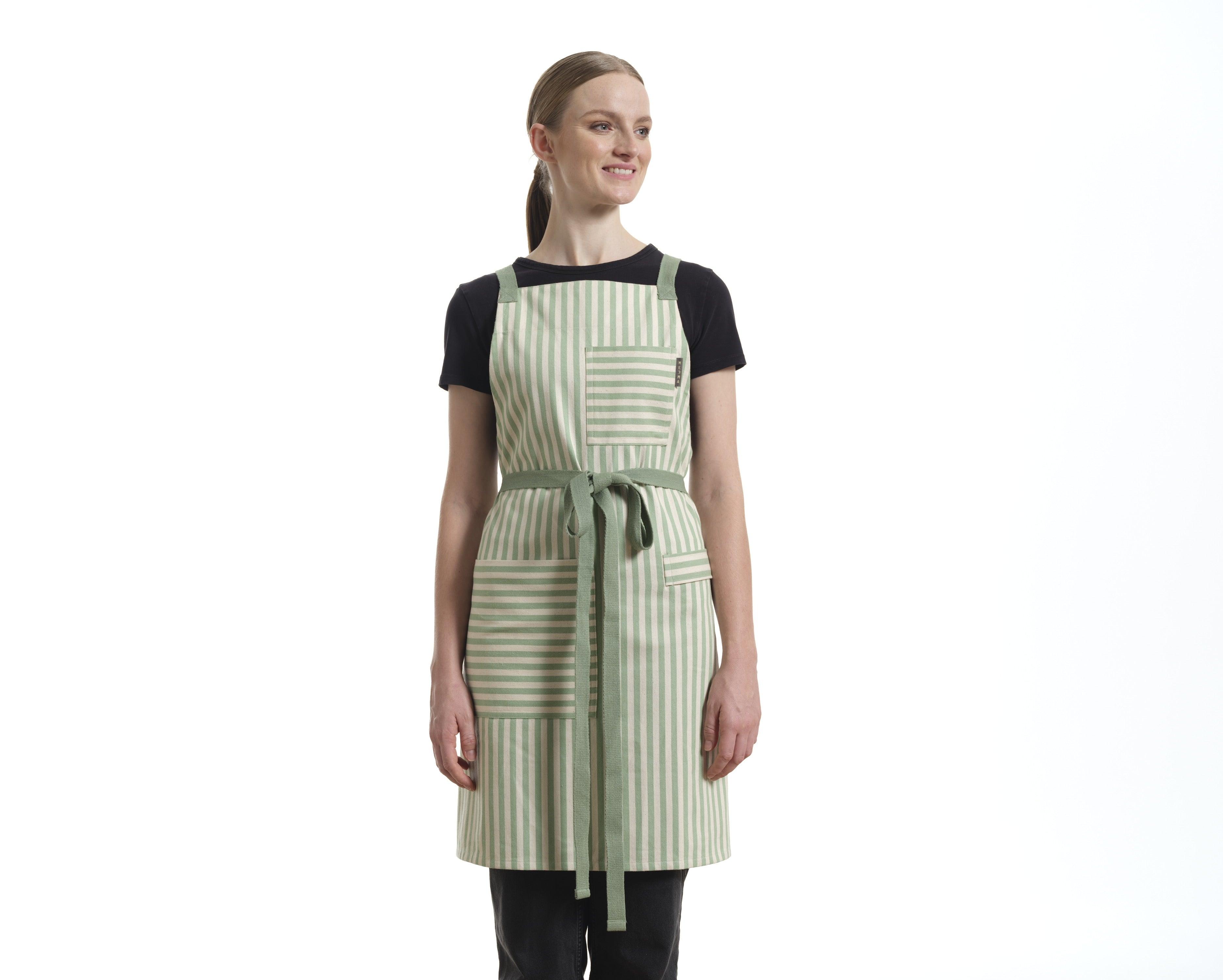Crossback Apron with Pockets, Gardening Apron and Serving Aprons - PRHOMZ