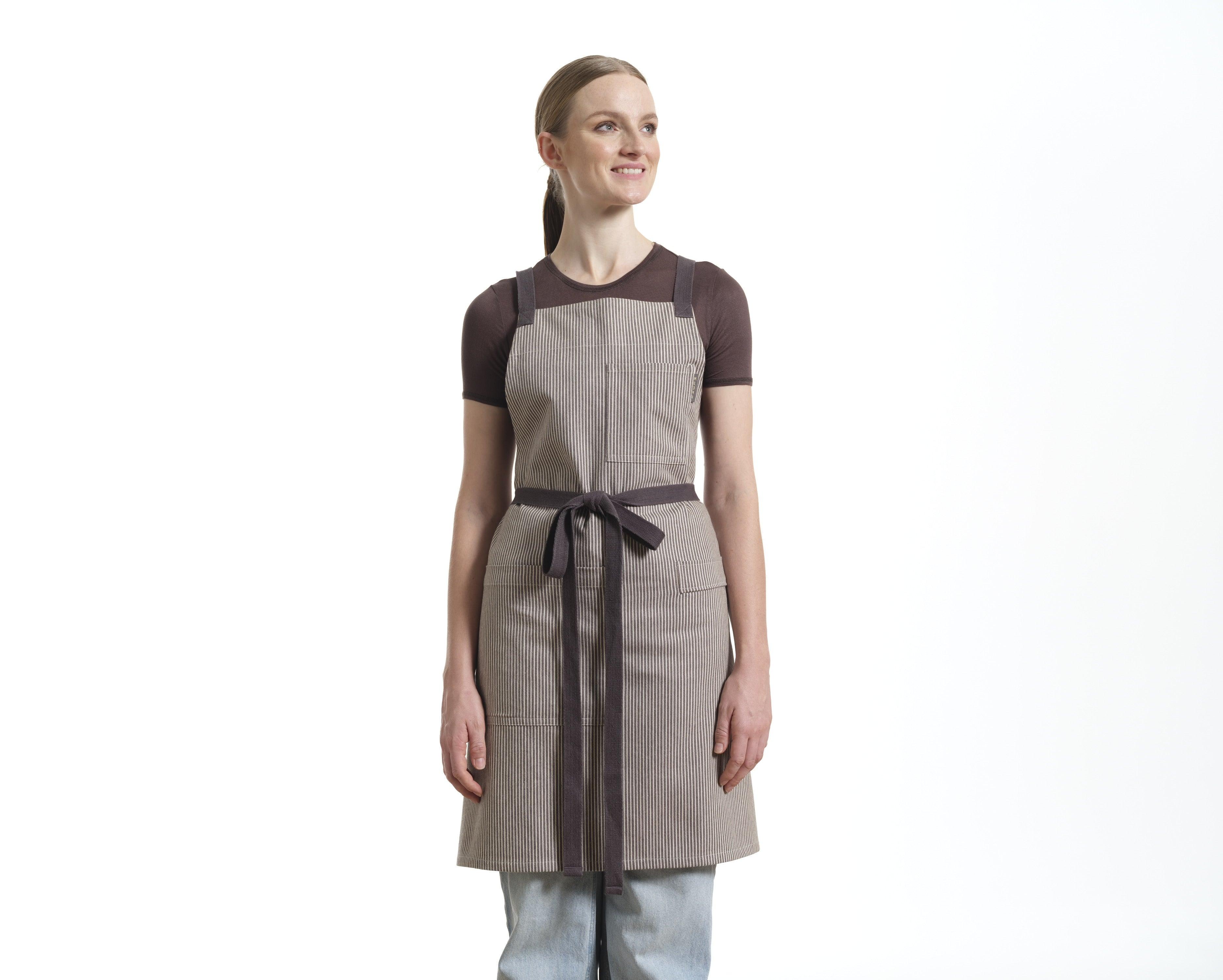 Crossback Apron with Pockets, Gardening Apron and Serving Aprons - PRHOMZ