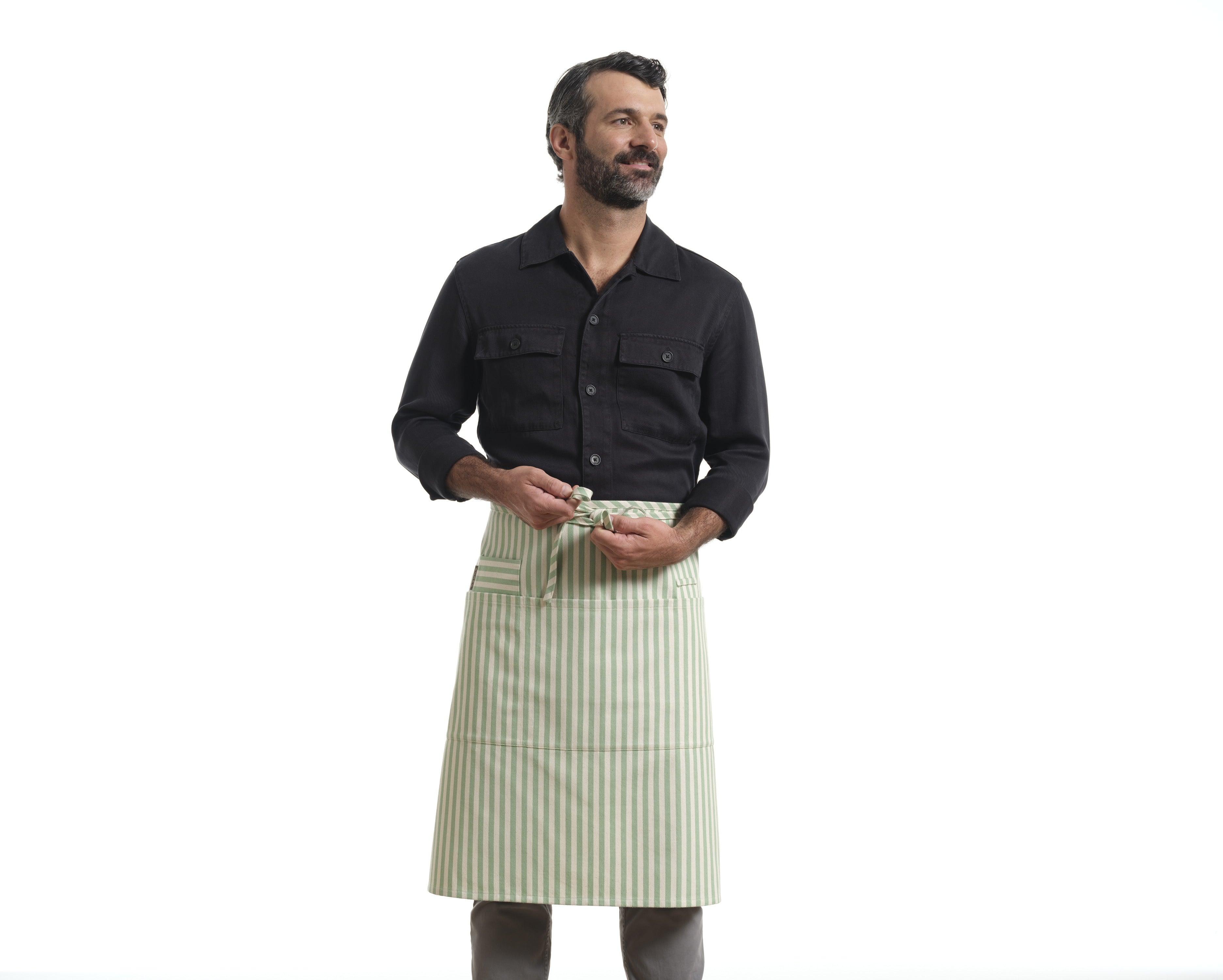 Bistro Apron with Pockets, Cotton Apron for Kitchen & Restaurant - PRHOMZ