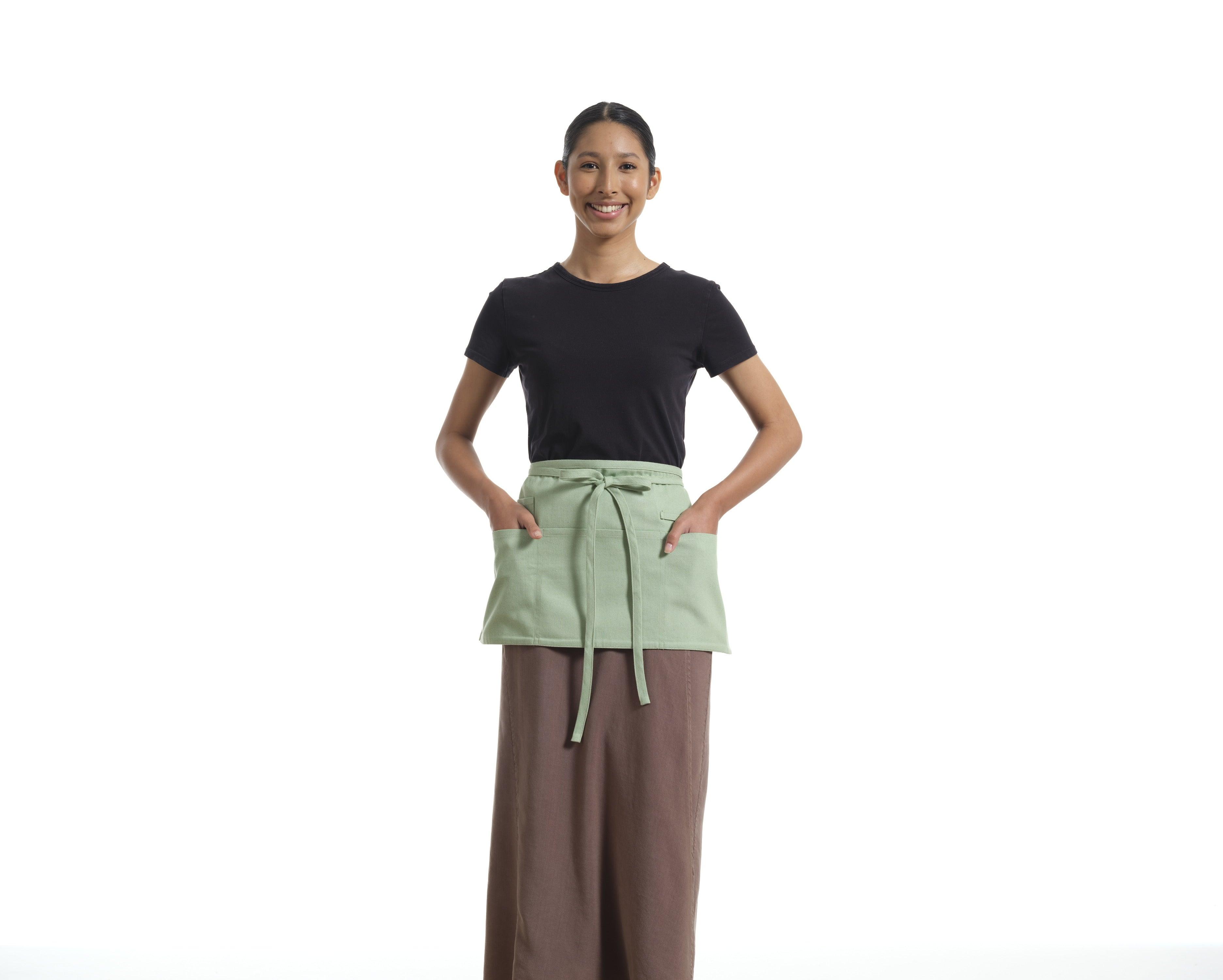 Waist Apron for Women and Men - Short Apron With 3 Pockets - PRHOMZ