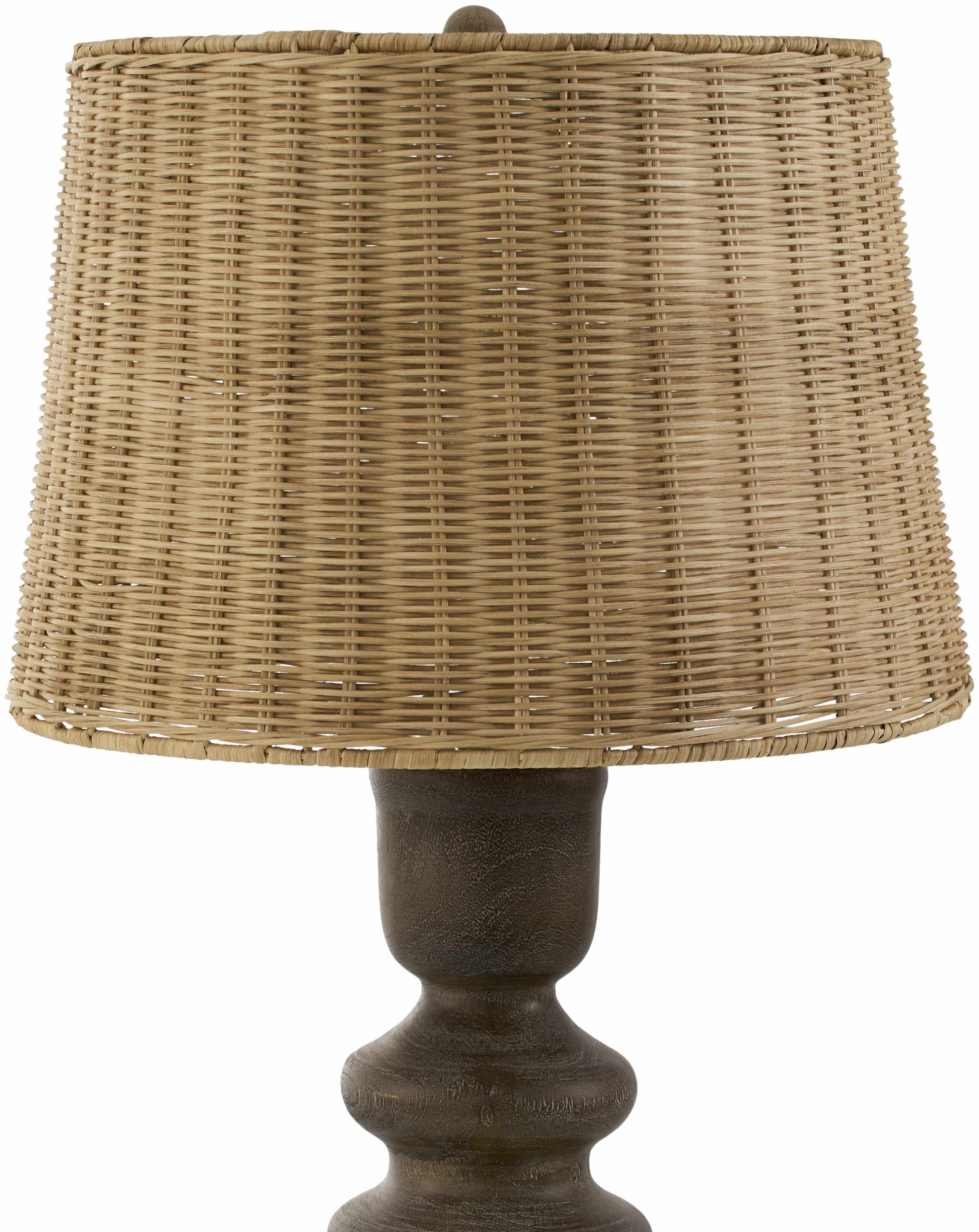 Mouzillon Dark Brown Rattan Table Lamp-4