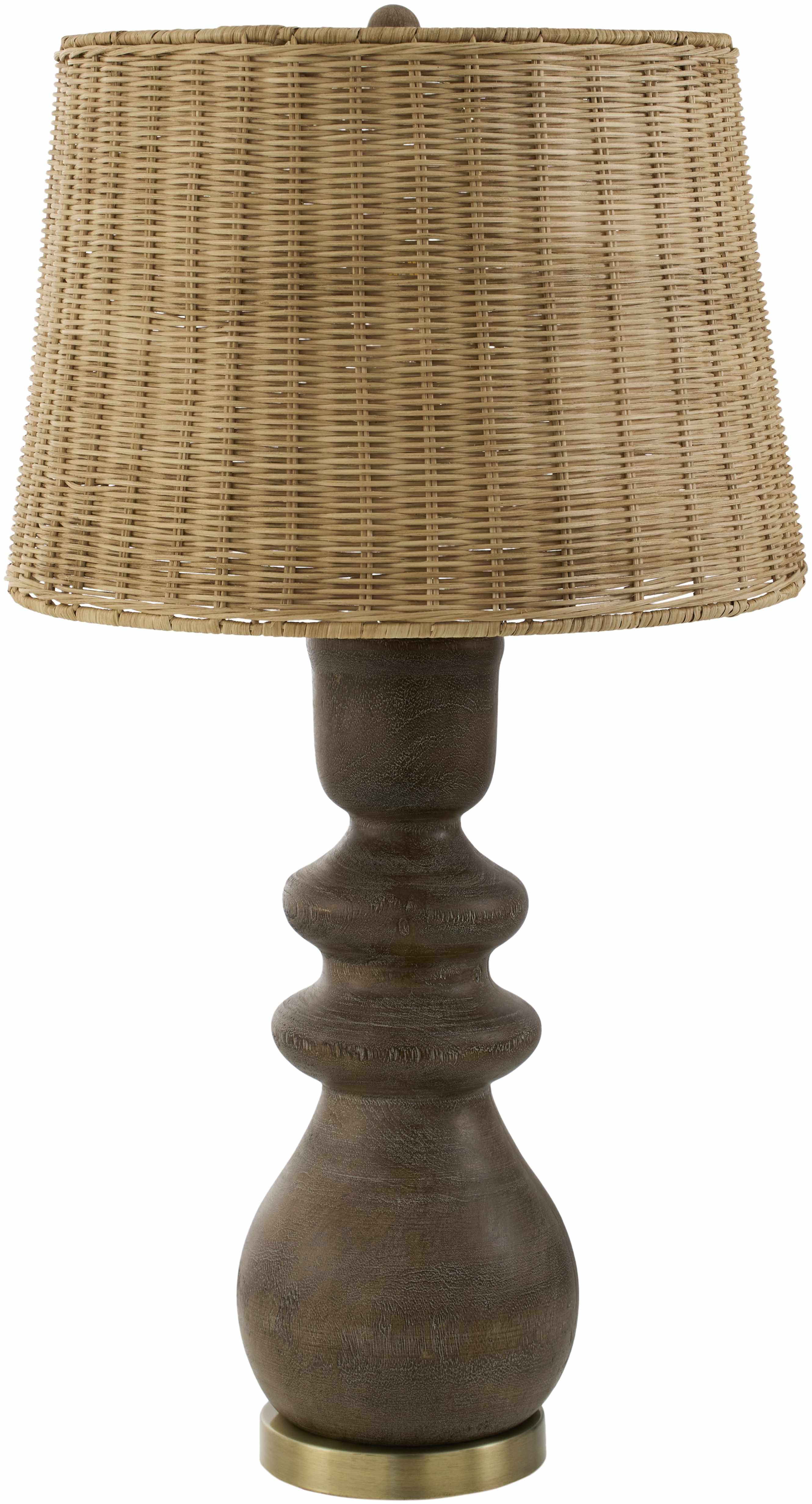 Mouzillon Dark Brown Rattan Table Lamp-1