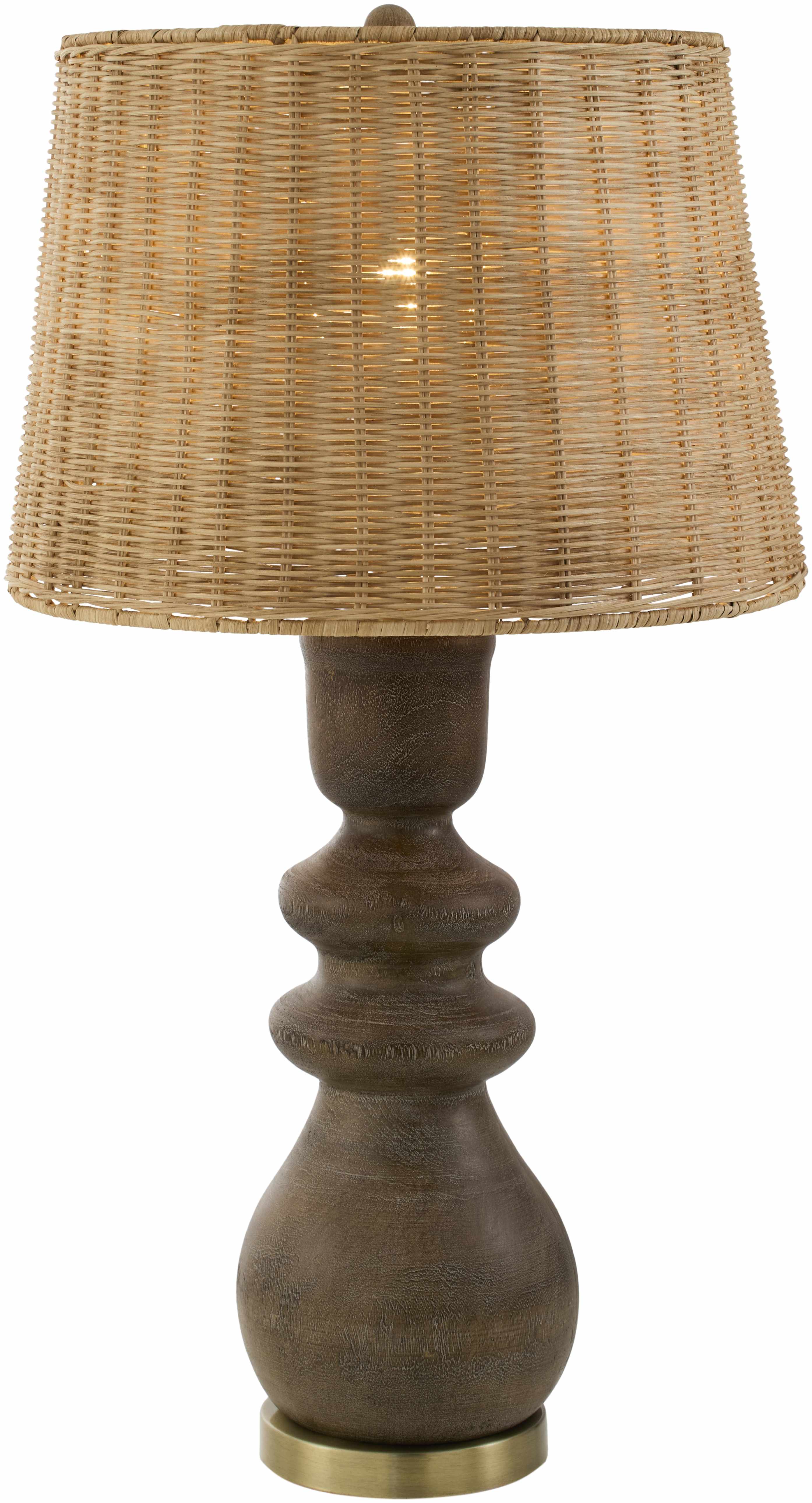 Mouzillon Dark Brown Rattan Table Lamp-0