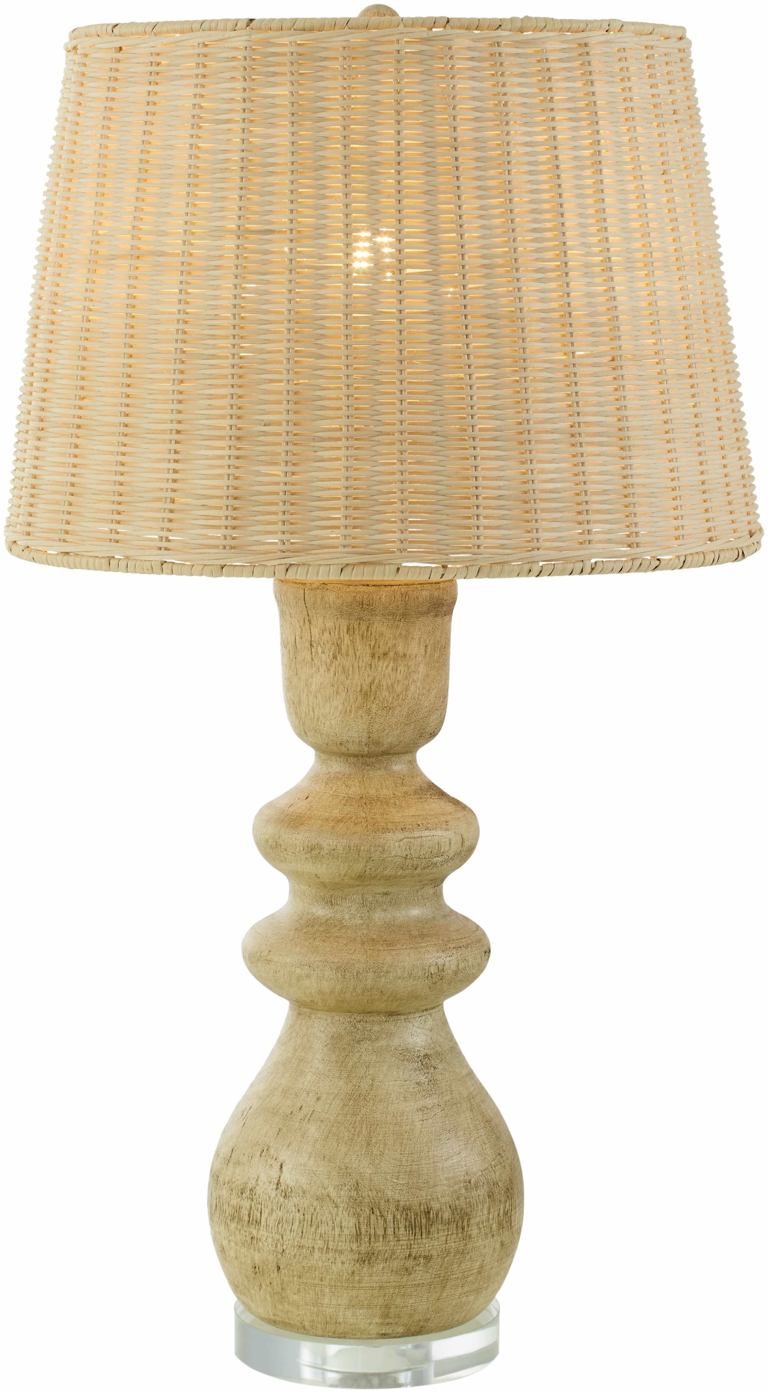 Mouzillon Brown Rattan Table Lamp - PRHOMZ