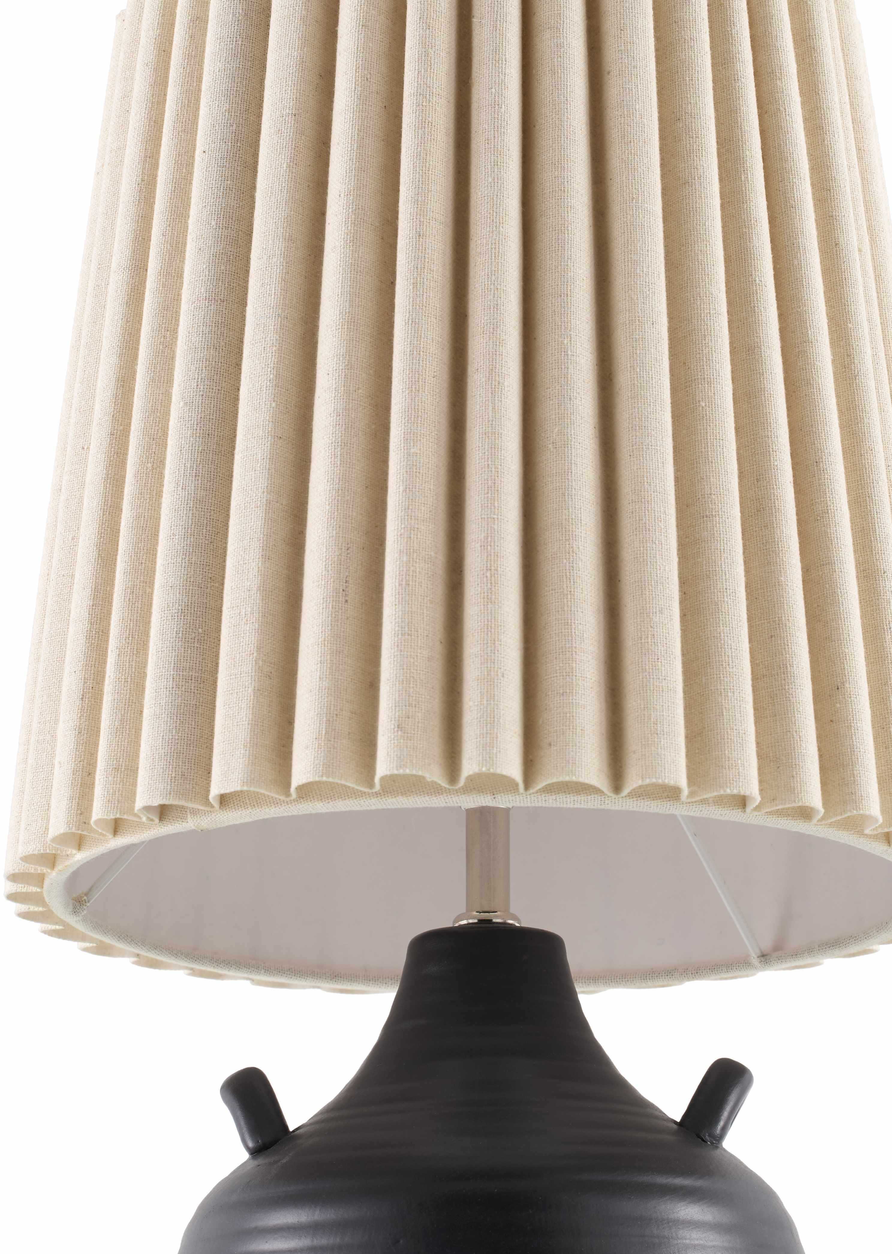 Marostica Black & Cream Ceramic Table Lamp - PRHOMZ
