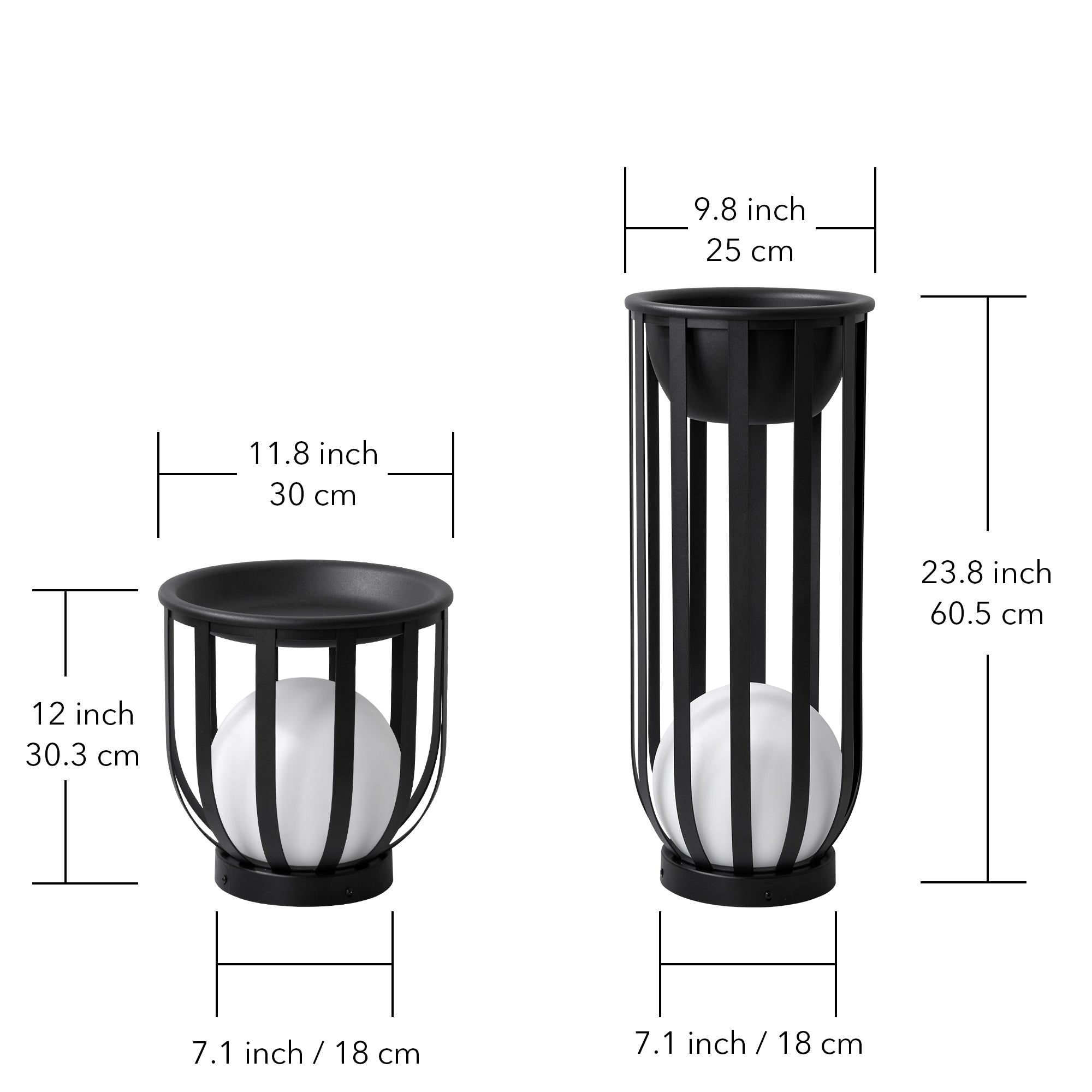 Outdoor Solar Power LED Plant Stand