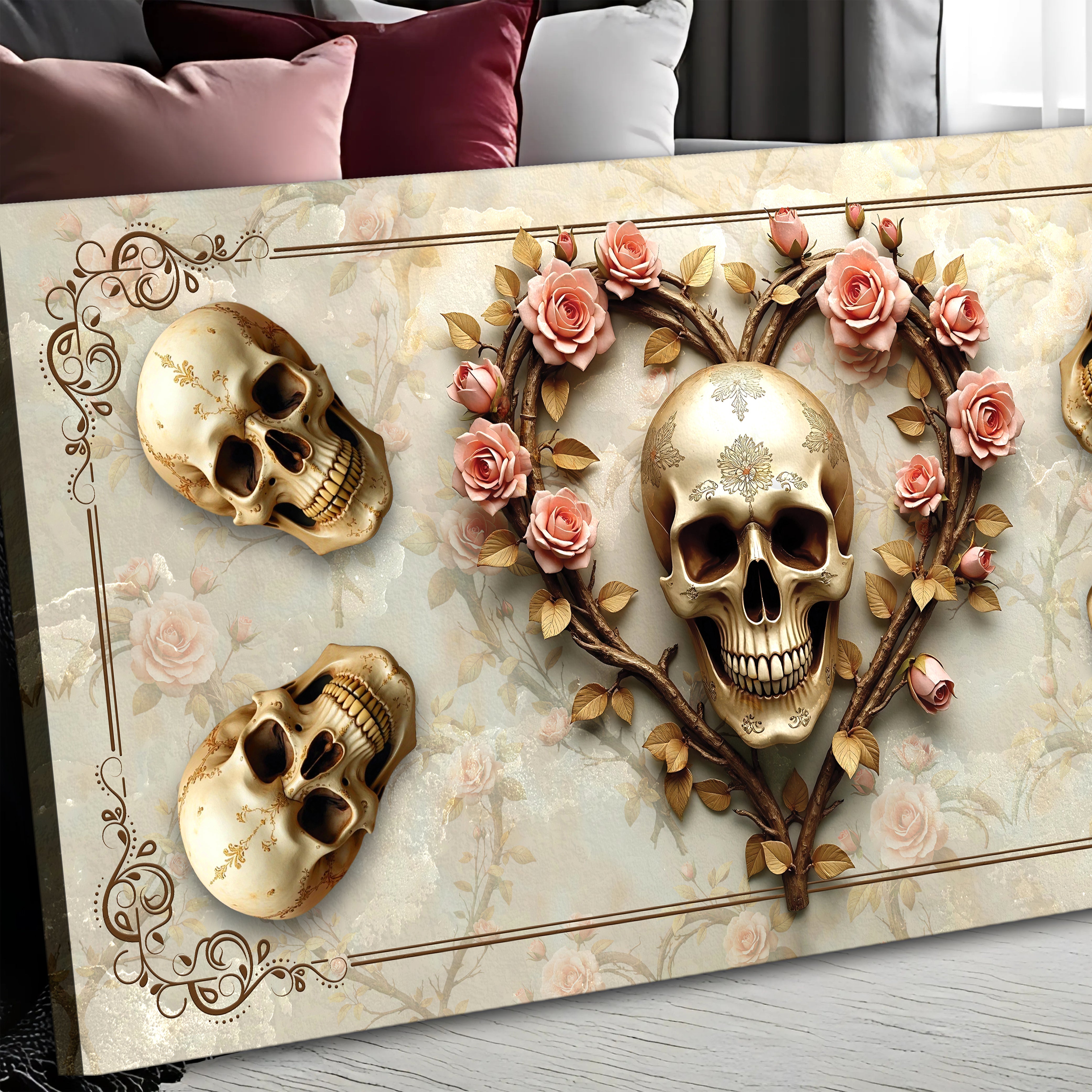 3D Vintage Skull Wall Art