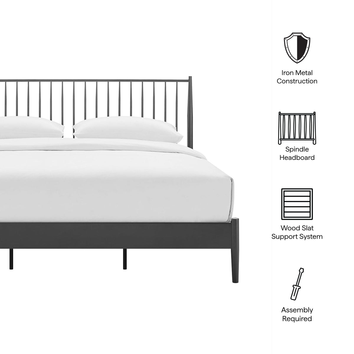 Adair Spindle Platform Bed by Modway