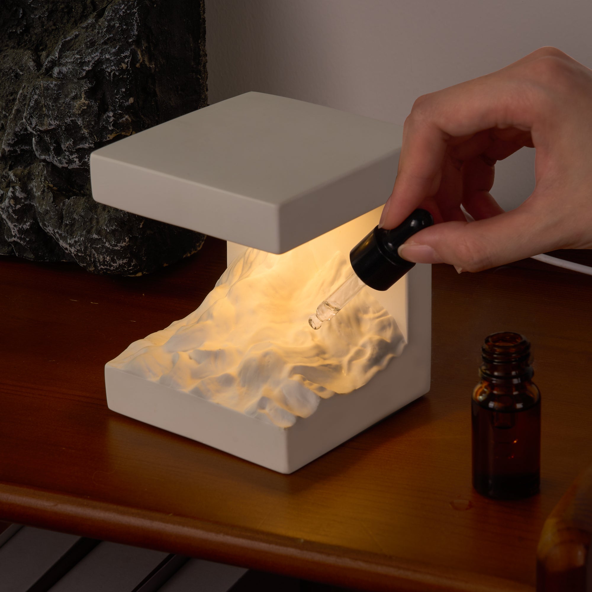 Snow Mountain Night Light, Diffuser Stone-3