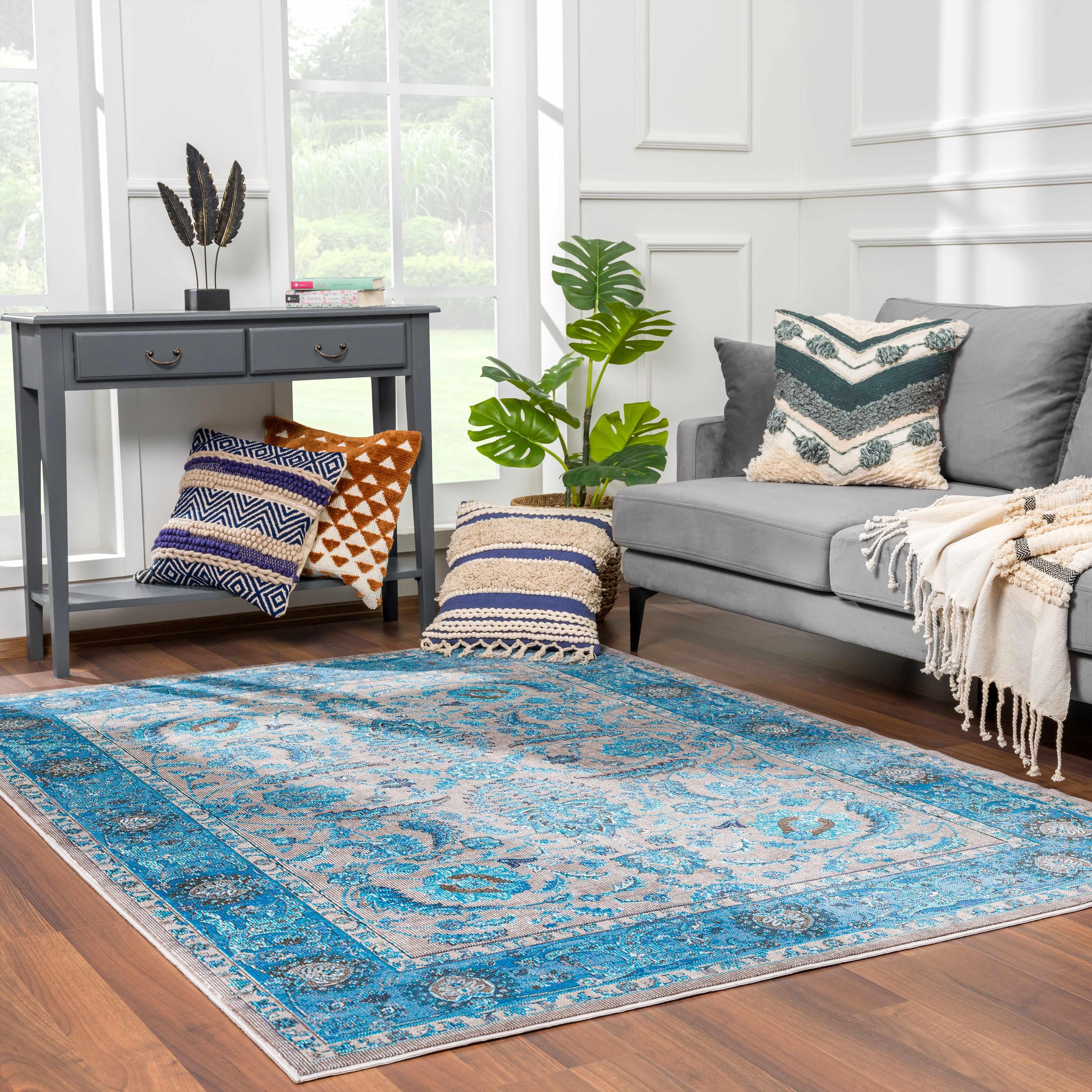 MRD4705 Turquoise Rug - Limited Edition - PRHOMZ