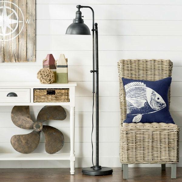 65-inch Tall Floor Lamp Task Light in Distressed Metal Finish - PRHOMZ