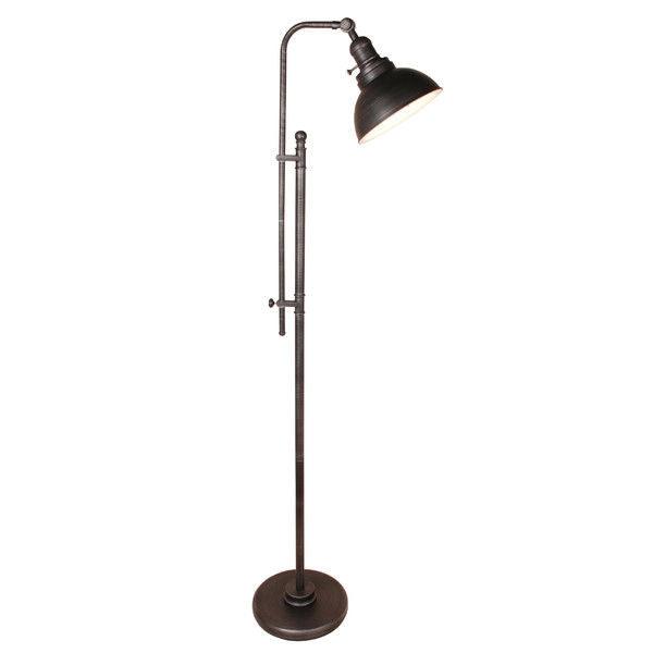 65-inch Tall Floor Lamp Task Light in Distressed Metal Finish - PRHOMZ