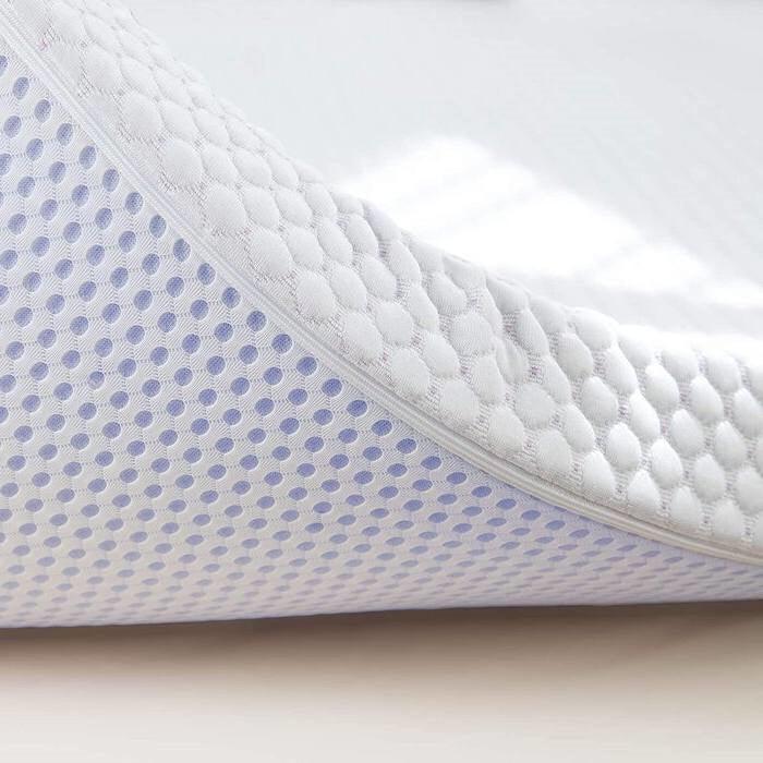 Queen size 3-inch Memory Foam Mattress Topper with Removeable Baffle Box Cover - PRHOMZ