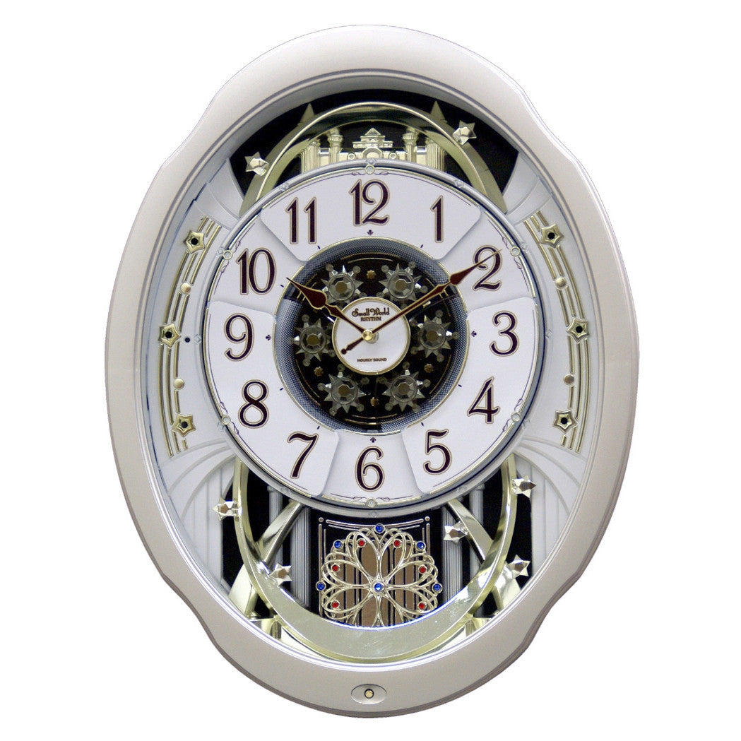 Moving Face Pendulum Wall Clock - Plays Melodies Every Hour-0