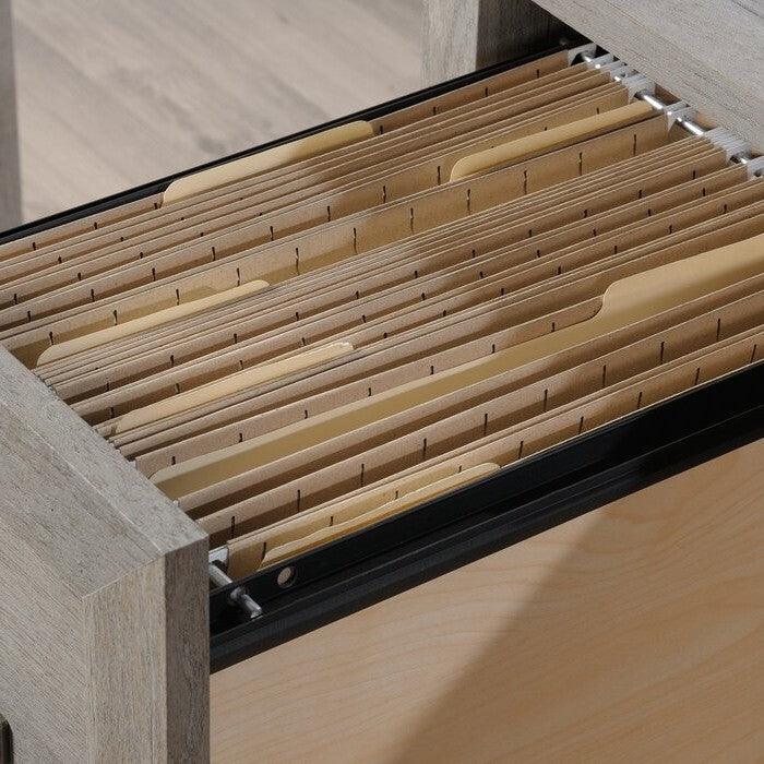 FarmHouse Light Oak 2 Drawer Storage Office Writing Desk - Made In USA - PRHOMZ