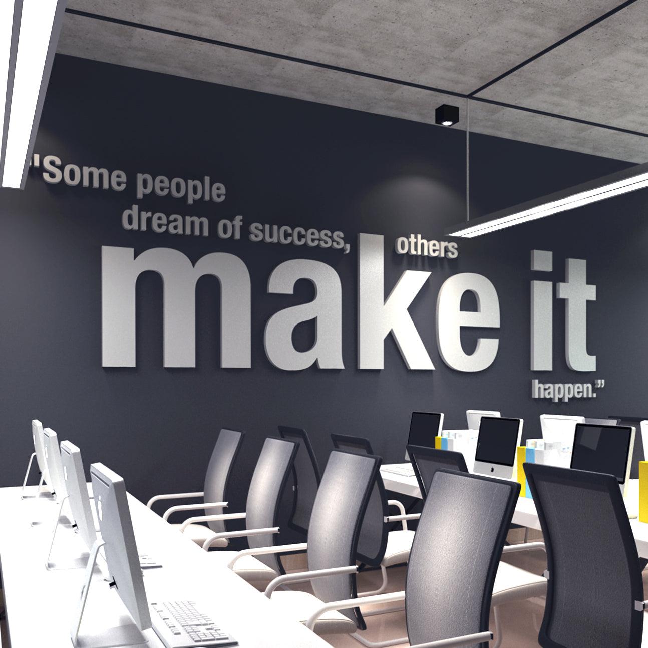 Make it Happen 3D Office Wall Art - PRHOMZ
