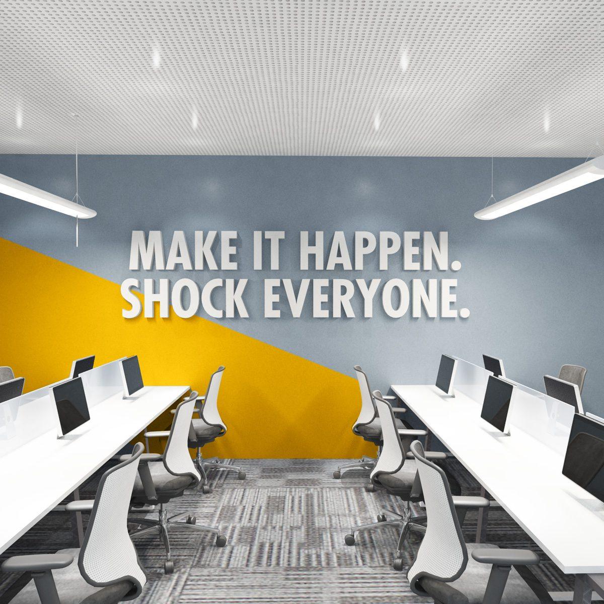 Shock Everyone 3D Office Wall Art - PRHOMZ