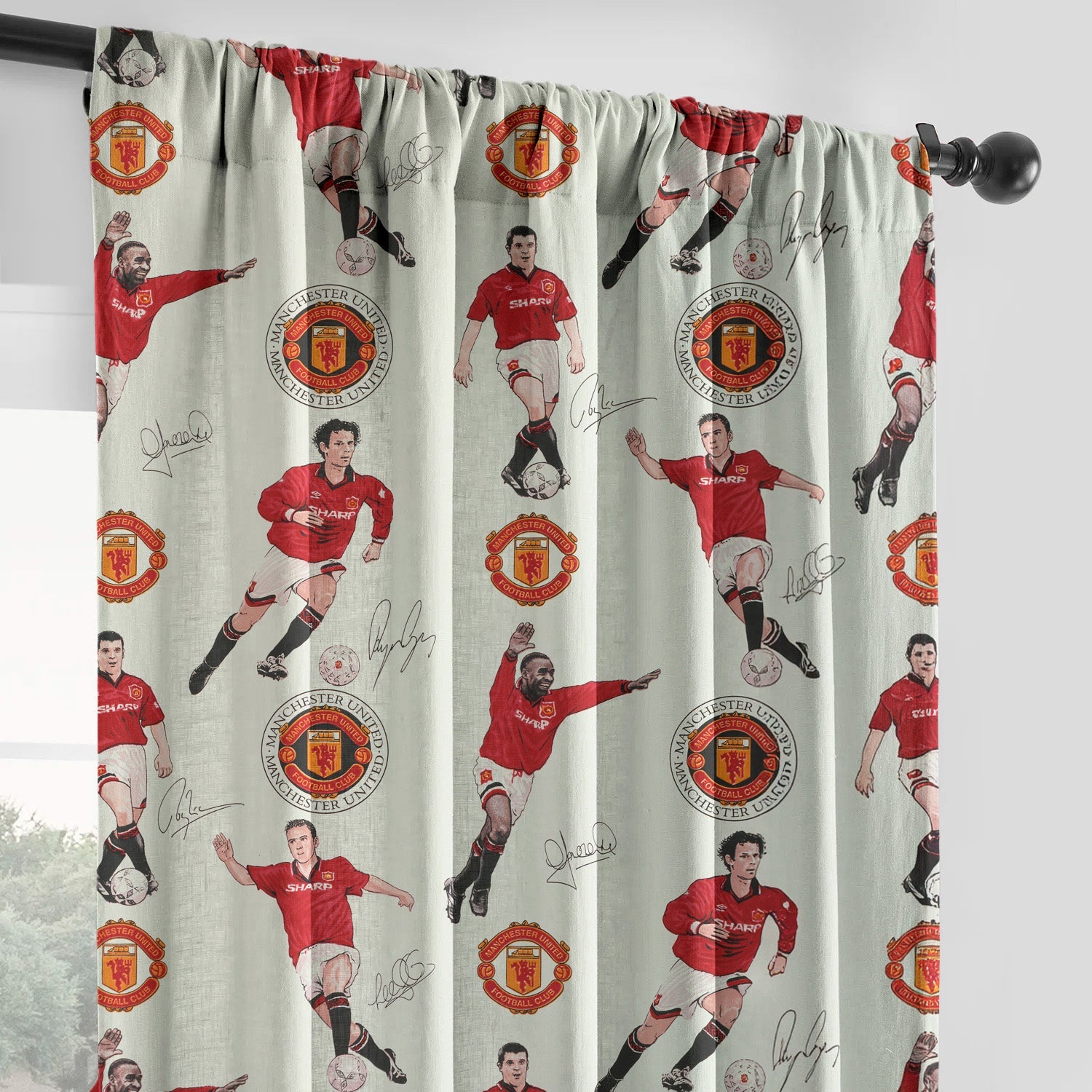 Manchester United FC Curtains | Eyelet, Rod Pocket & Blackout Linings | Licensed Merchandise-4