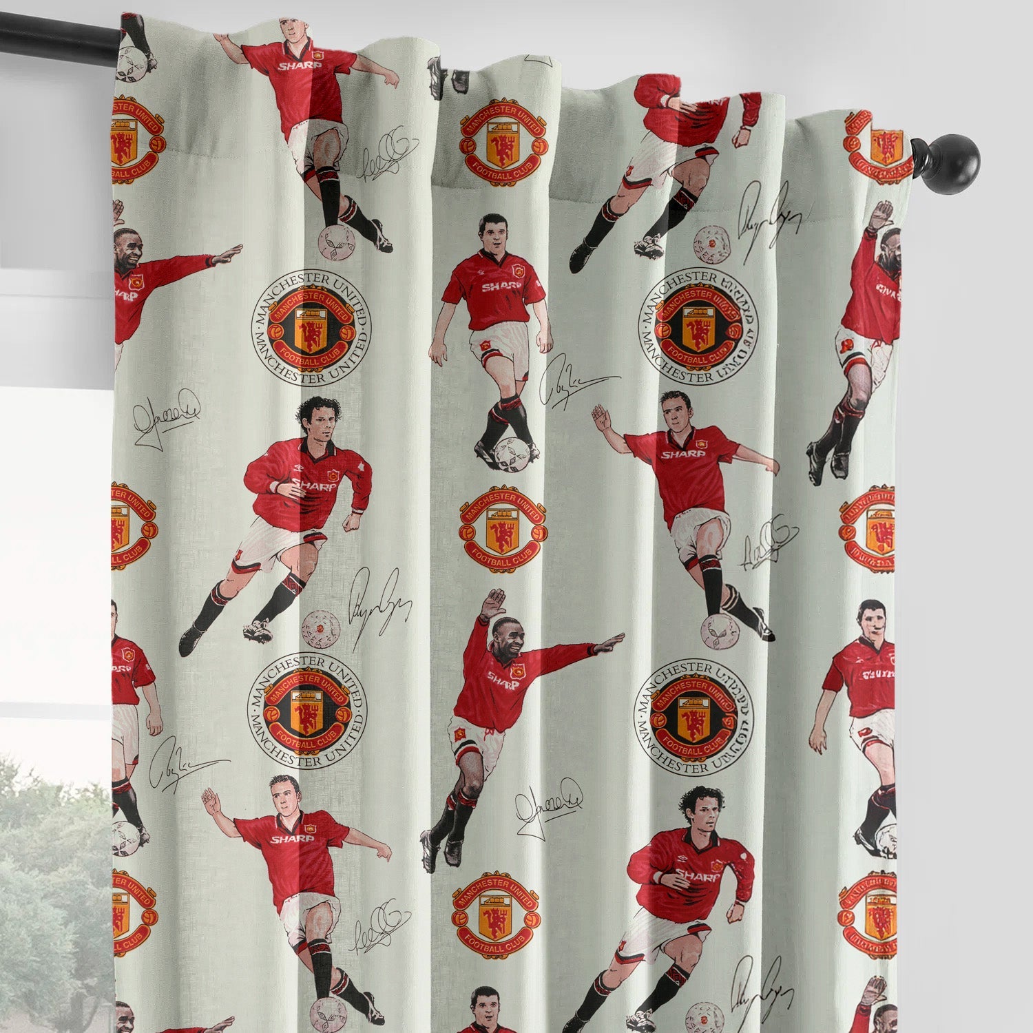Manchester United FC Curtains | Eyelet, Rod Pocket & Blackout Linings | Licensed Merchandise-3
