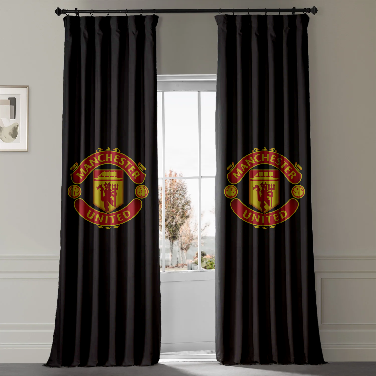 Manchester United FC Curtains | Eyelet, Rod Pocket & Blackout Linings | Licensed Merchandise-1