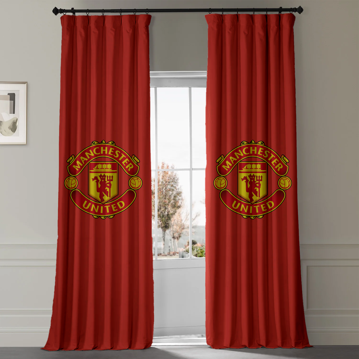 Manchester United FC Curtains | Eyelet, Rod Pocket & Blackout Linings | Licensed Merchandise-0