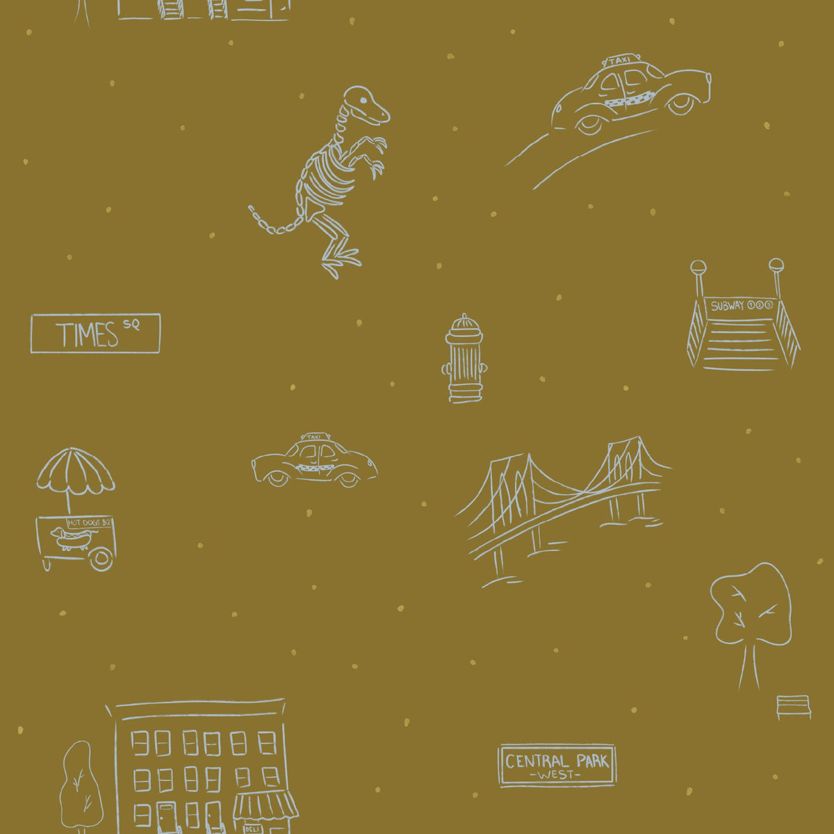 Manhattan Wallpaper by The Lil Dills Shop