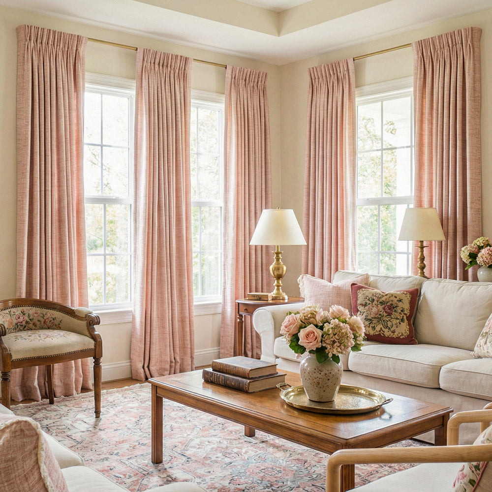 Marti Abstract Stripe Textured Curtains