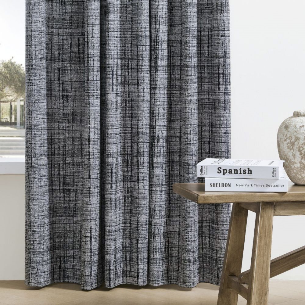 Marti Abstract Stripe Textured Curtains