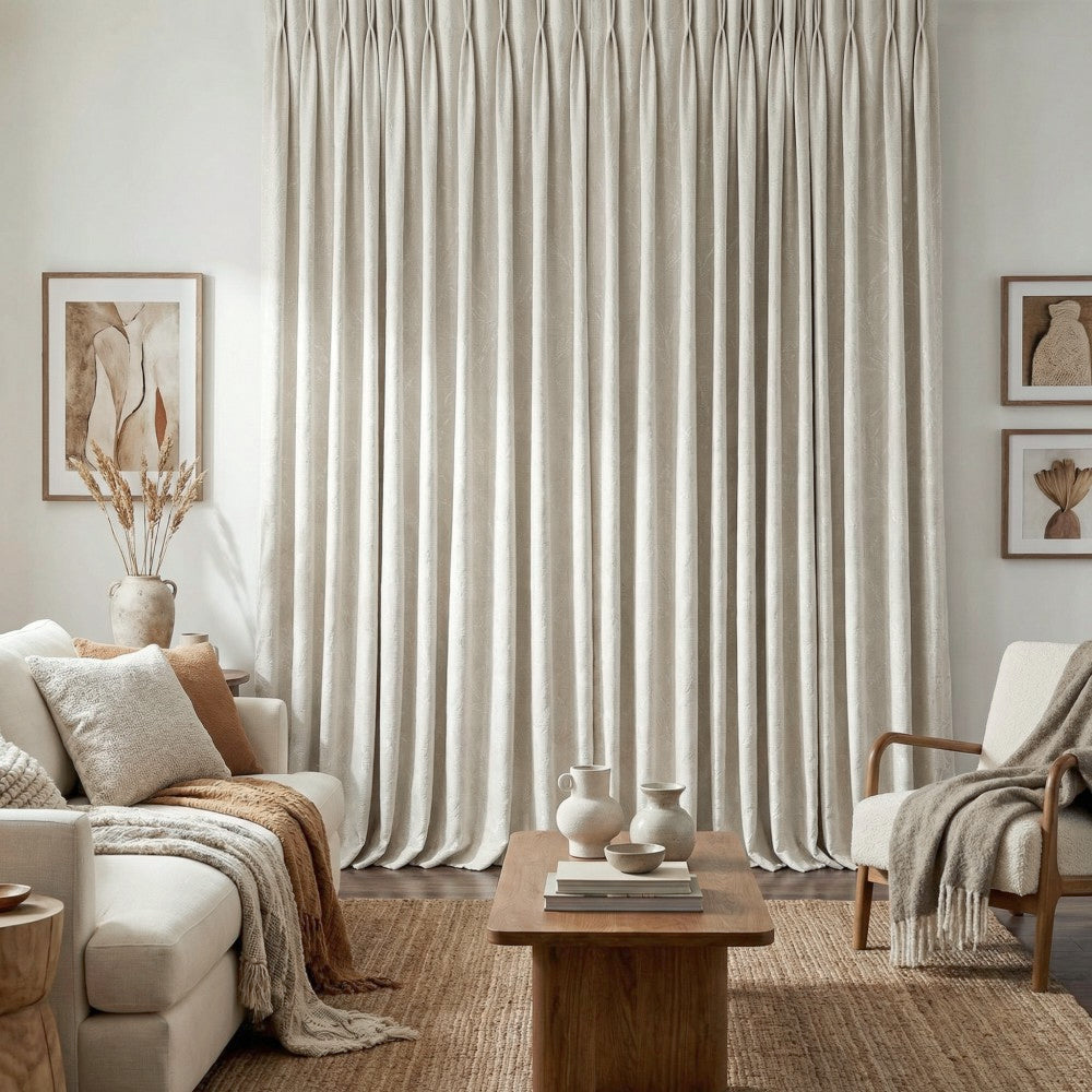 Marybel Glossy Abstract Ripple Curtains