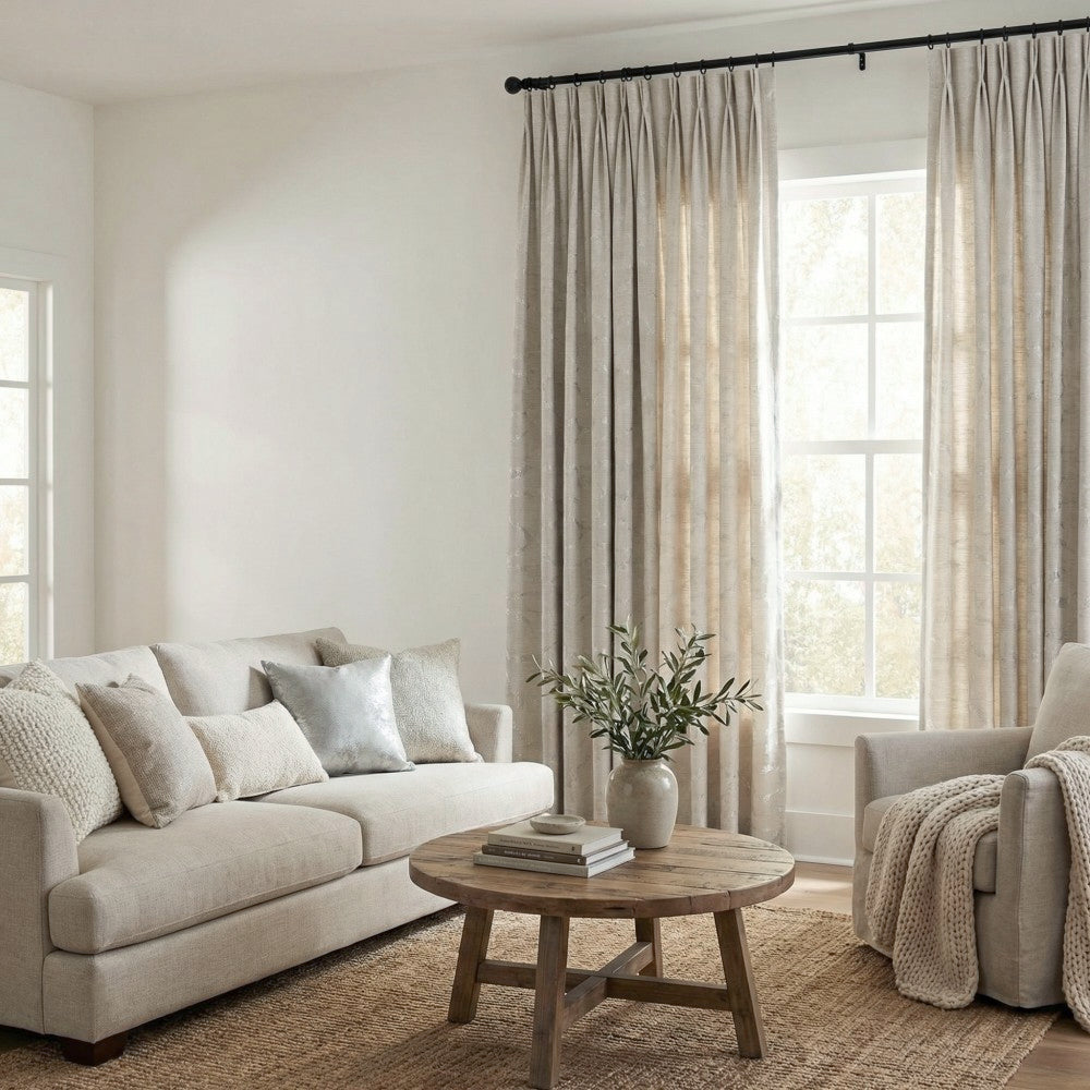 Marybel Glossy Abstract Ripple Curtains