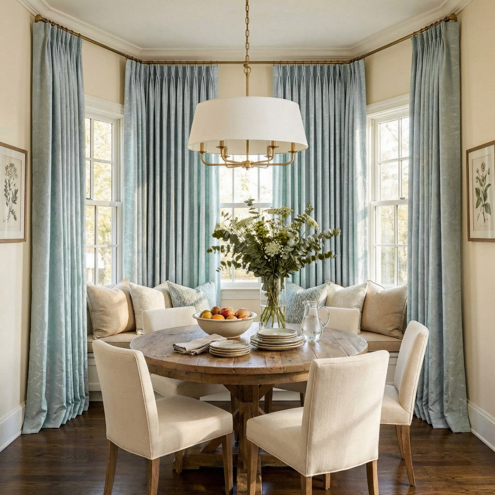 Marybel Glossy Abstract Ripple Curtains