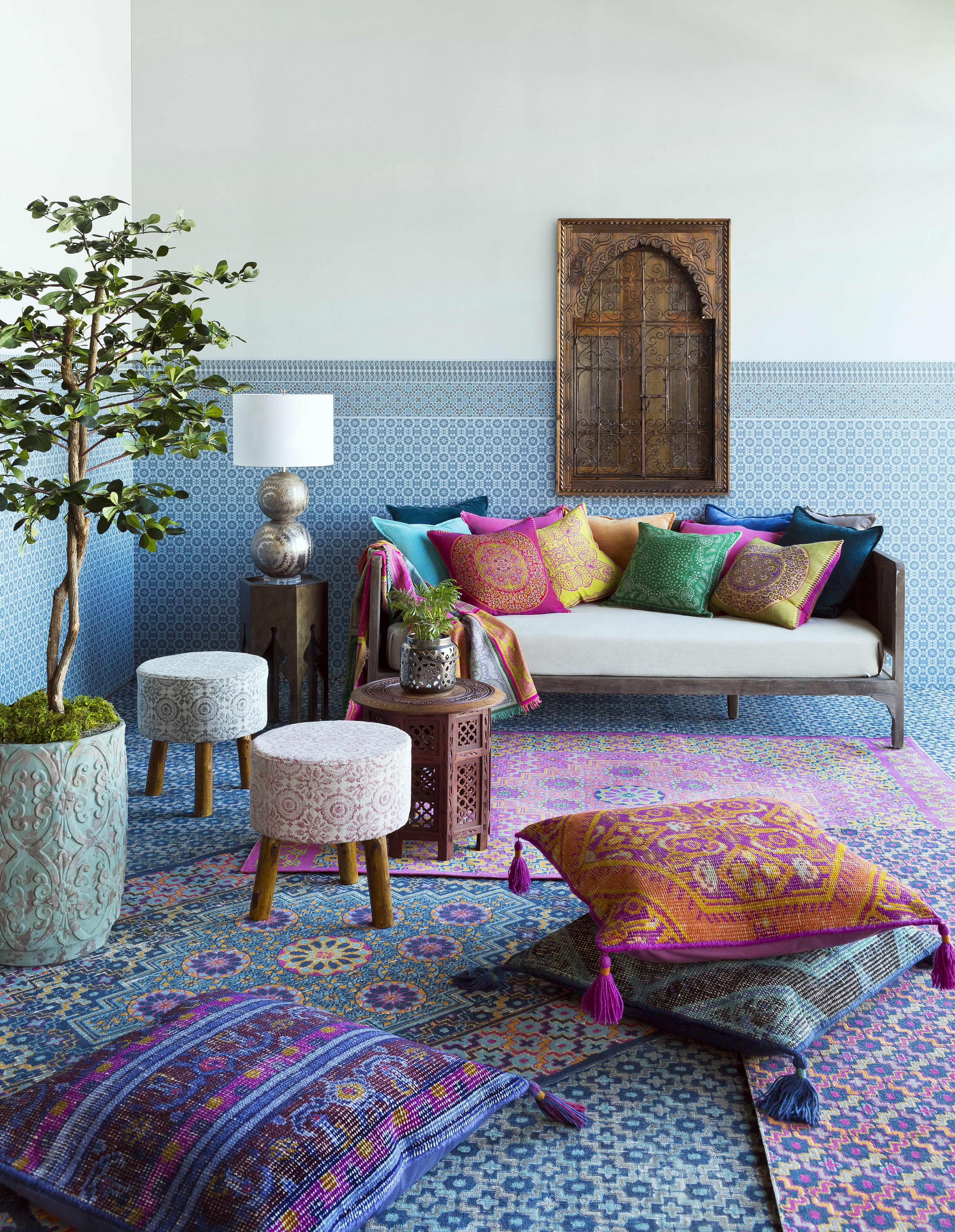 Antlers Purple Bohemian Throw Pillow - Clearance - PRHOMZ