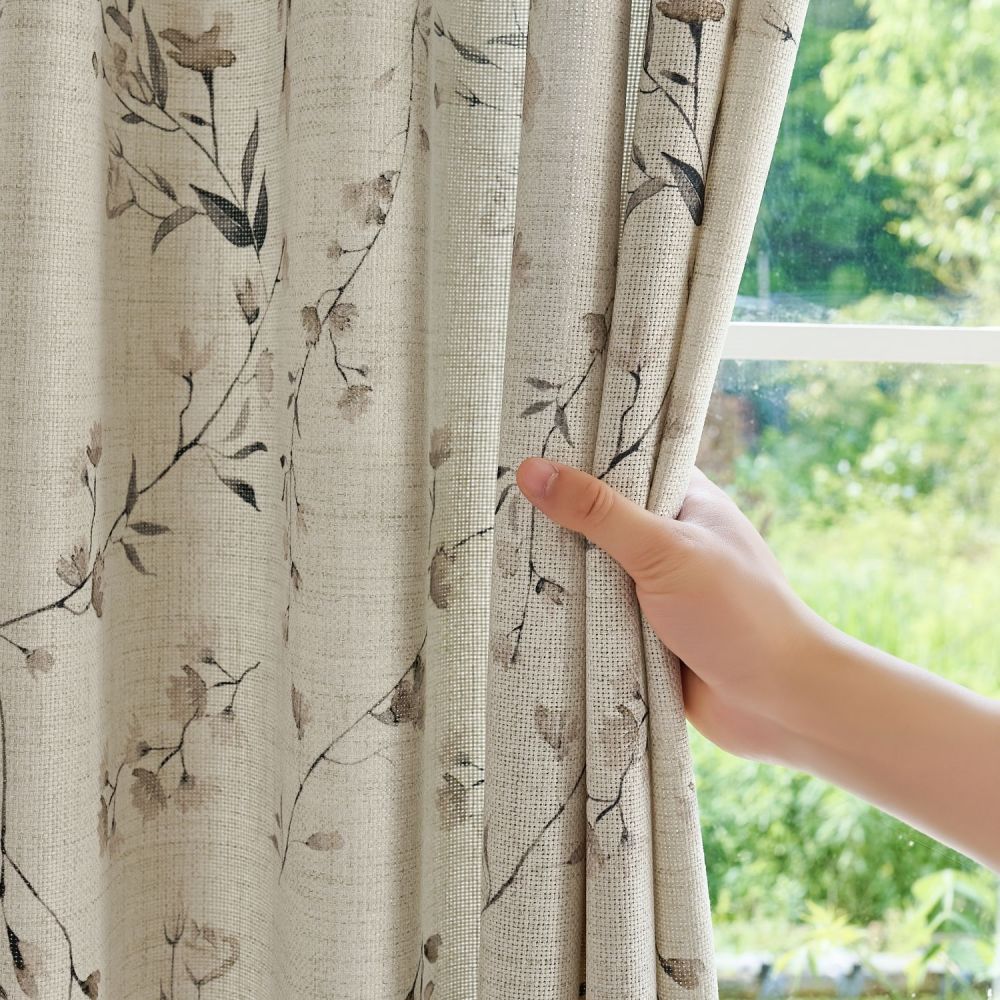May Flower Sprigs Botanical Printed Curtains