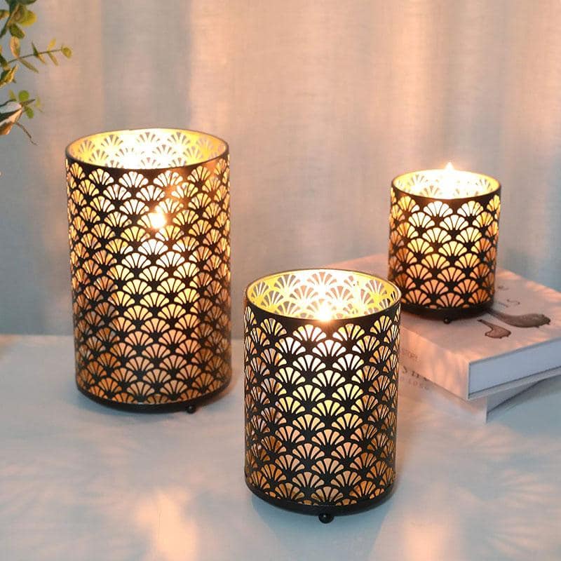Metal Hurricane Holder ( Set of 3 )-0