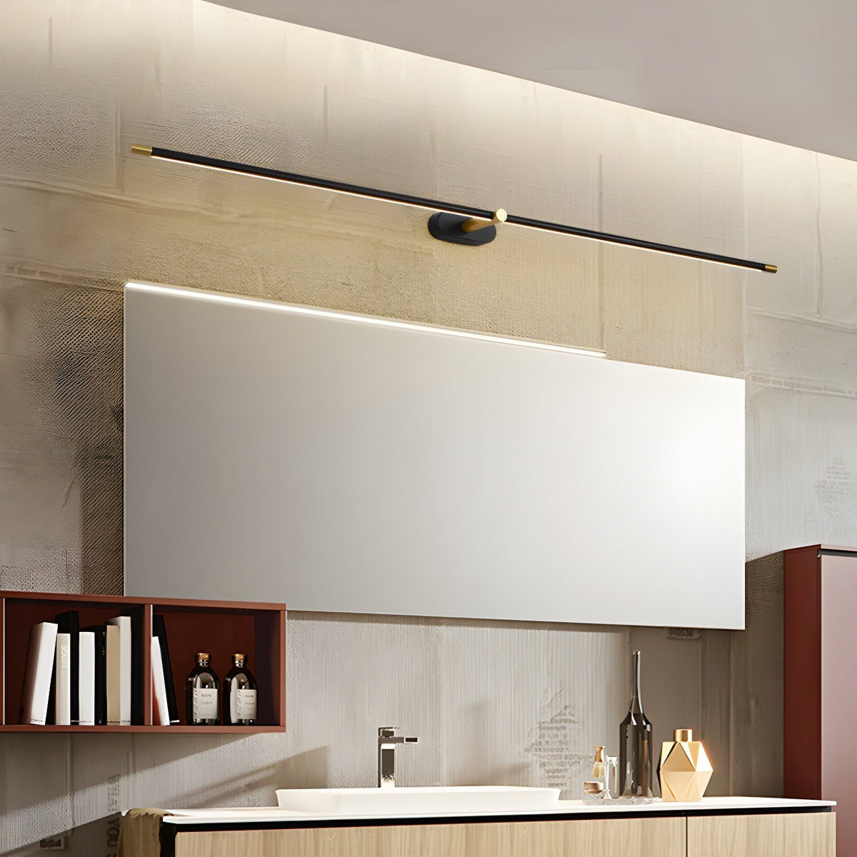 Lumenora | Cordless Linear Wall Lamp with USB Rechargeable Battery and Touch Dimmer