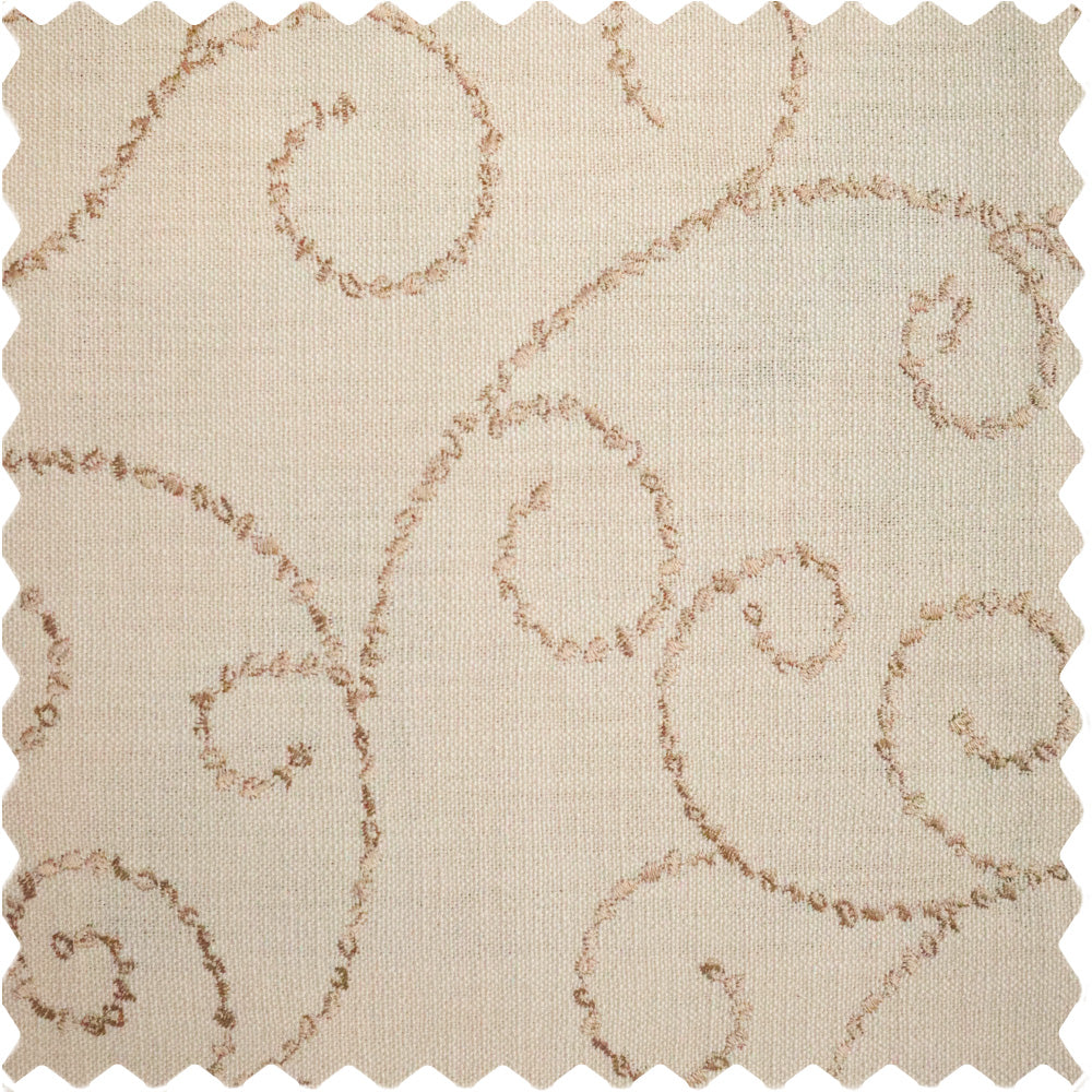 Minta Embroidered Scroll Pillow Cover