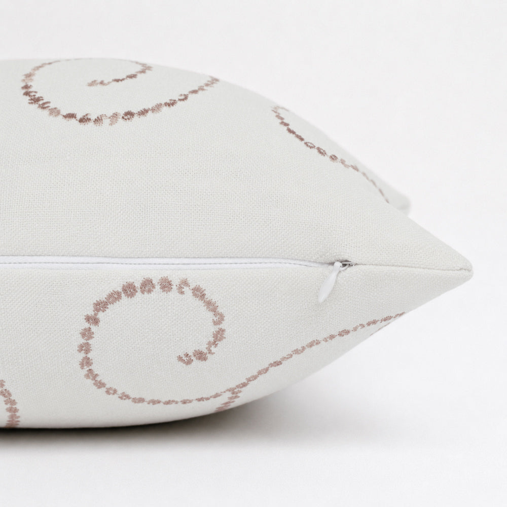 Minta Embroidered Scroll Pillow Cover