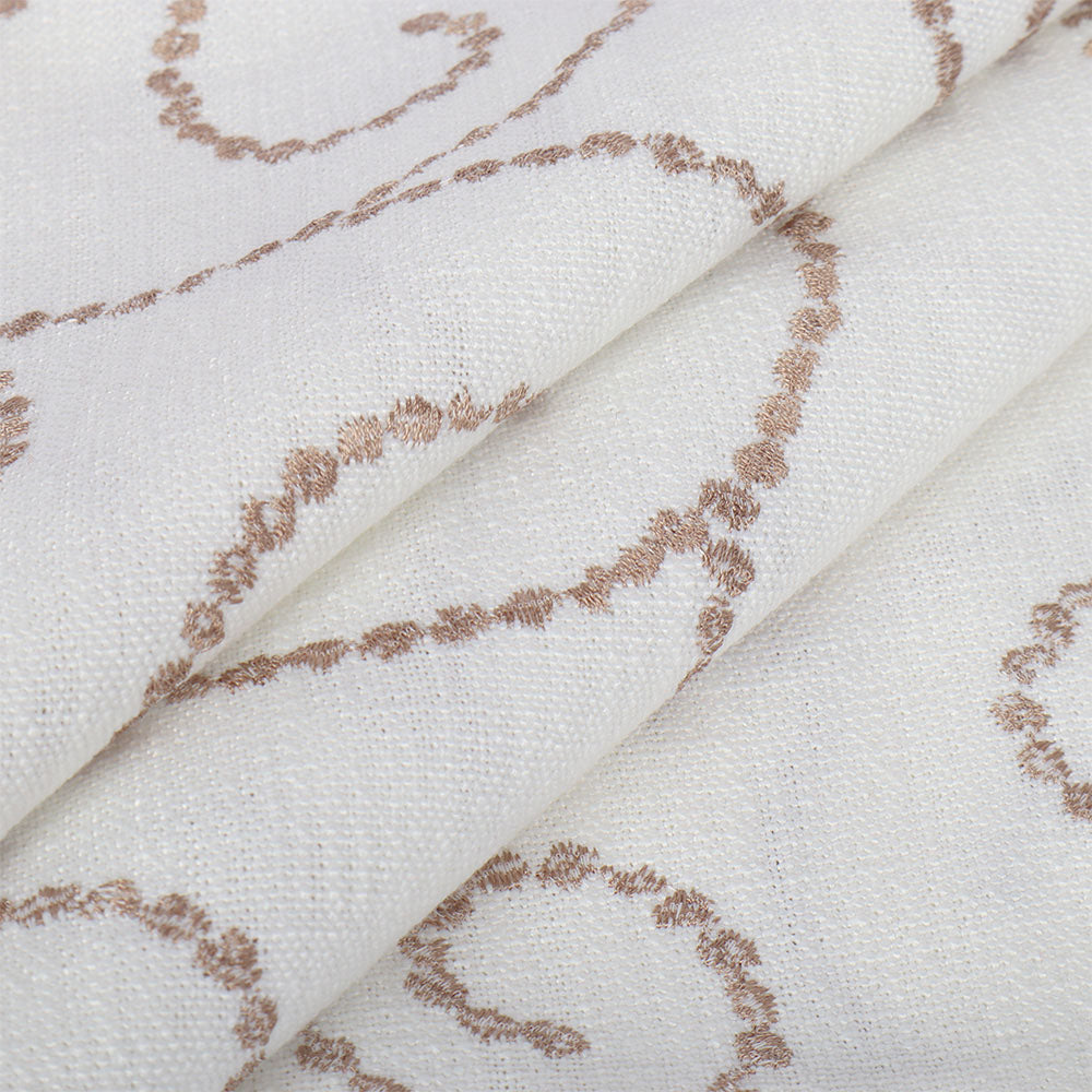 Minta Embroidered Scroll Pillow Cover